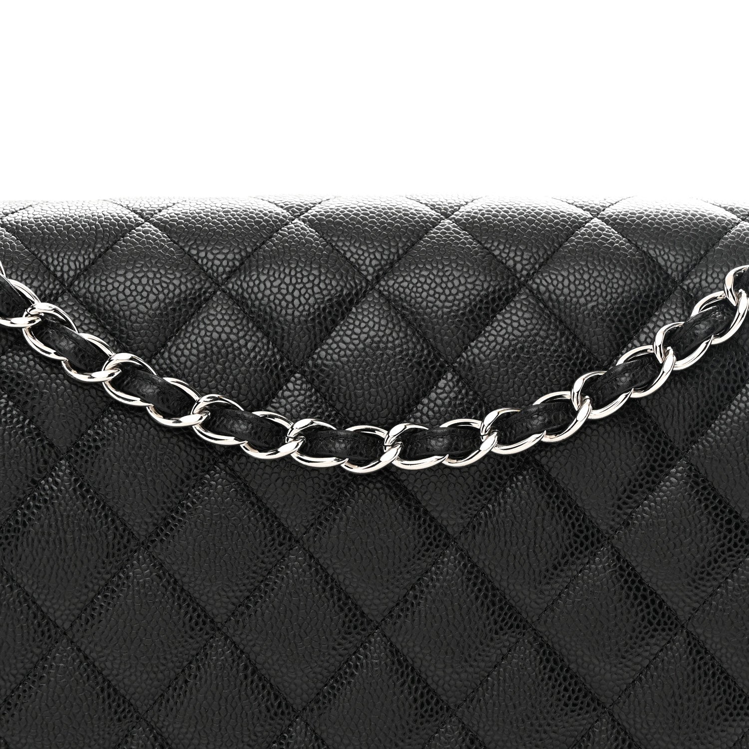 Caviar Quilted Maxi Double Flap Black