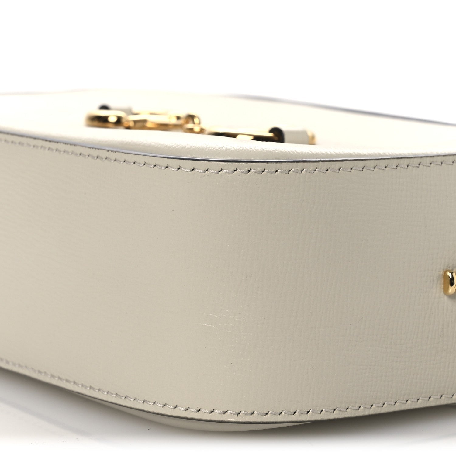 Azalea Calfskin Mini Horsebit 1955 Camera Shoulder Bag Mystic White