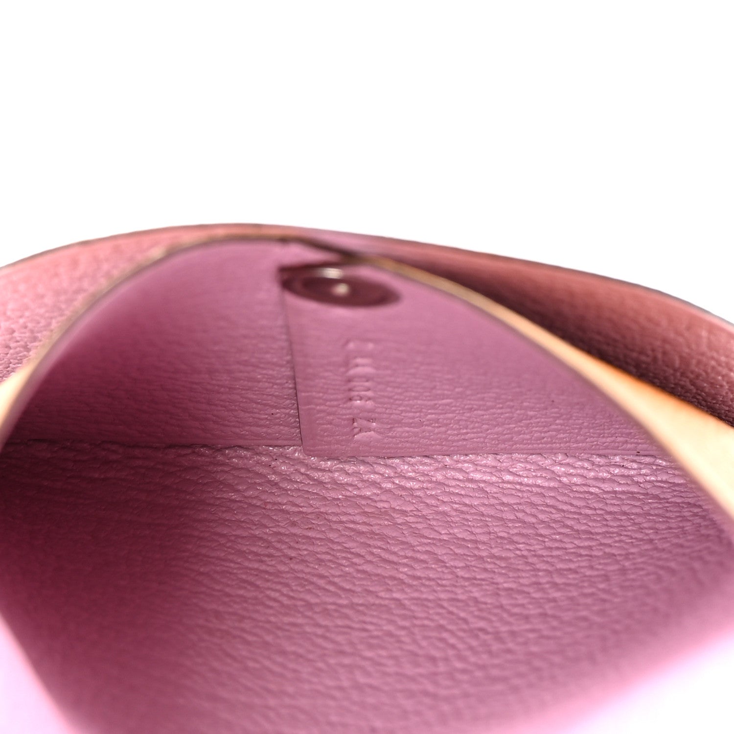 Chevre Mysore Bastia Verso Coin Purse Caramel Mauve Sylvestre