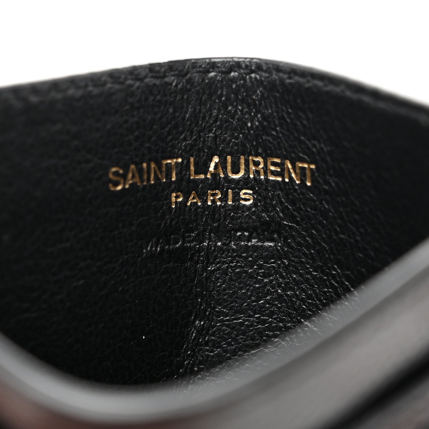 Grain De Poudre Matelasse Chevron Monogram Credit Card Case Black