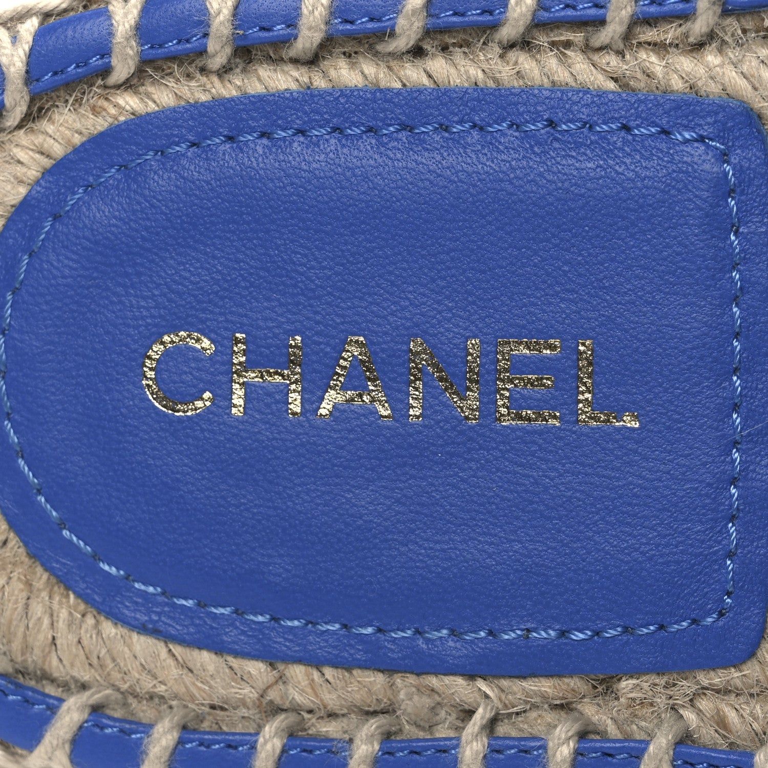 Tweed Sequin Cap Toe CC Espadrilles Mule 36 Blue White