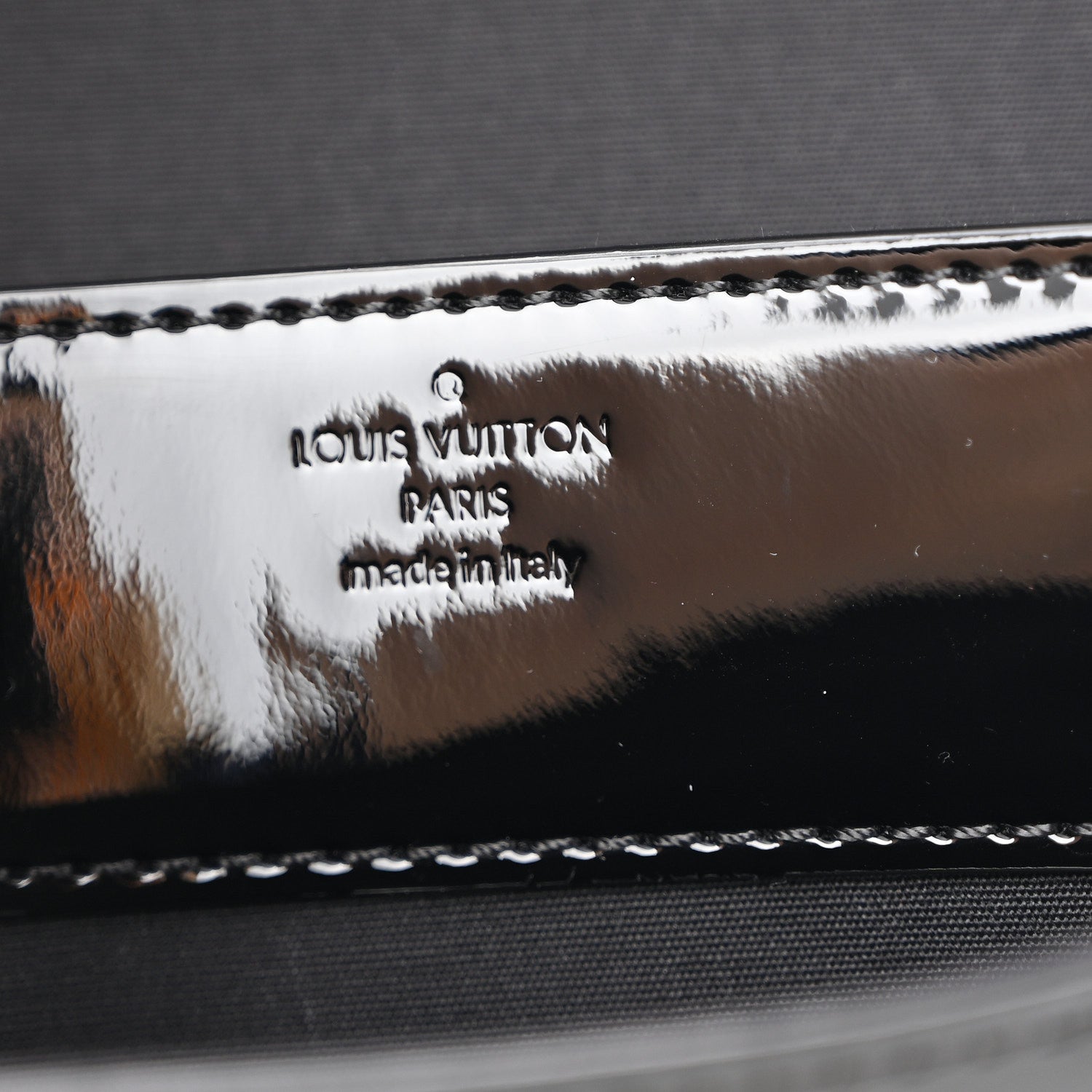 Patent Louise Clutch Black