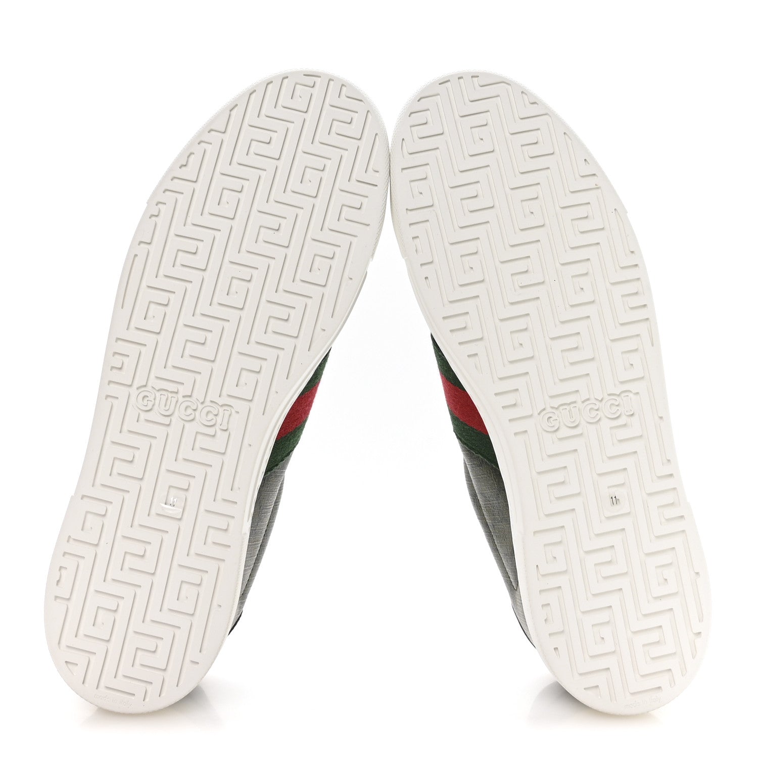 GG Supreme Monogram Web Mens New Ace Sneakers 11 Green