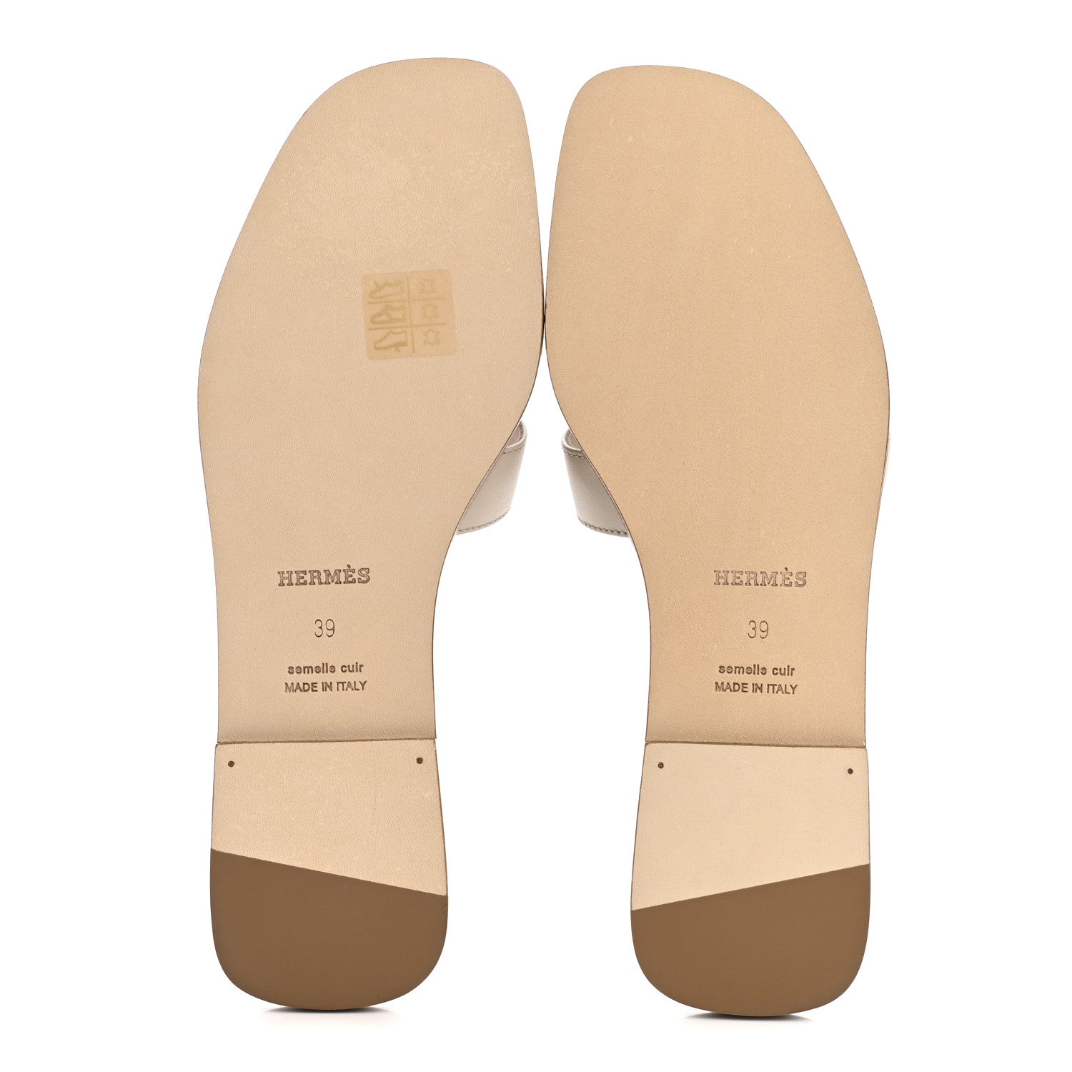 Box Calfskin Oran Sandals 39 Beige Nomade 39