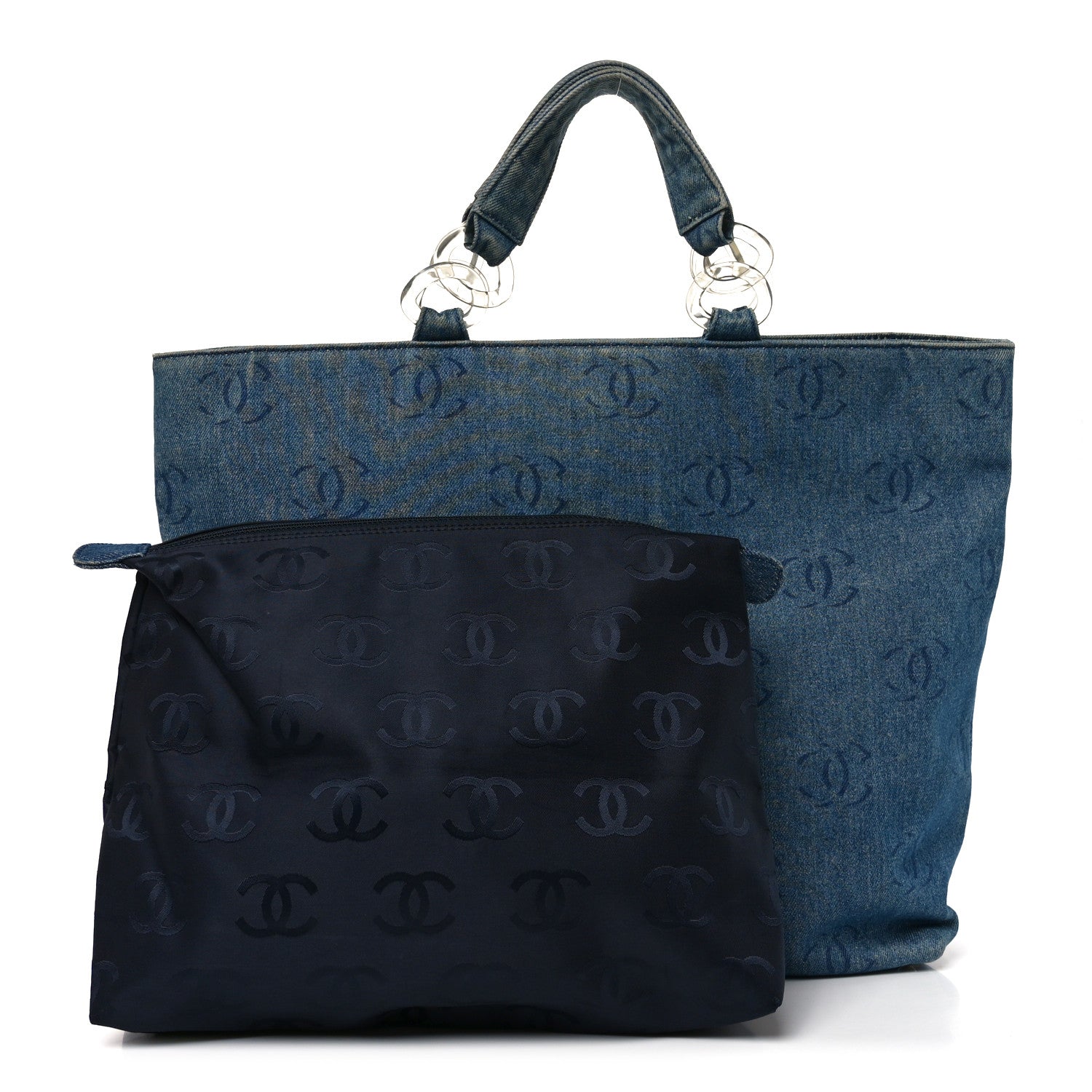 Denim Large CC Tote Dark Navy Blue