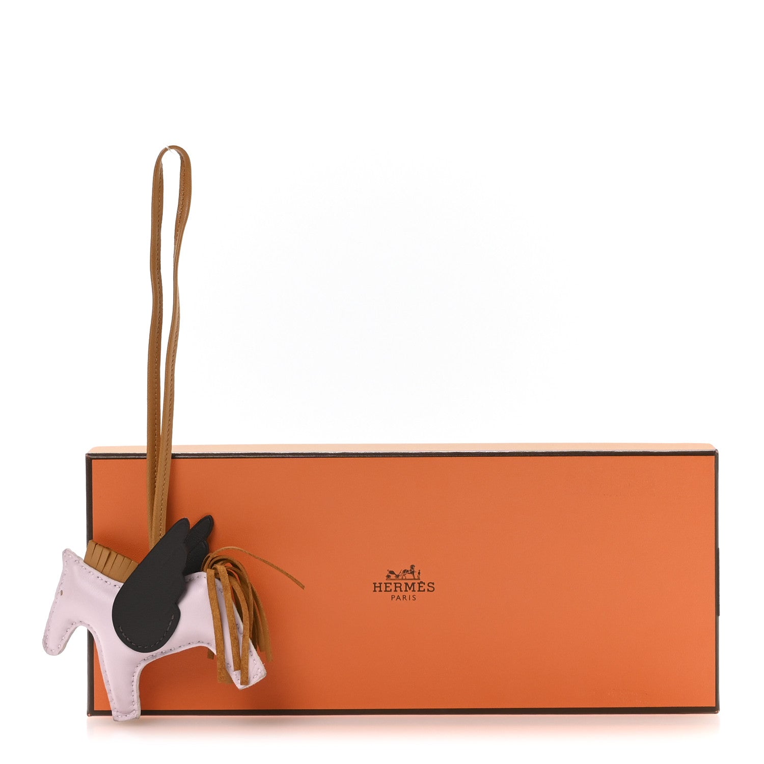 Milo Lambskin Grigri Rodeo Pegase Horse Bag Charm PM Mauve Pale Sesame Ebene