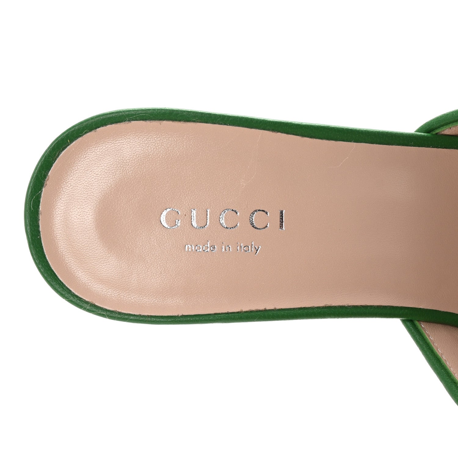 Calfskin Embellished Claire Mules 37.5 Spring Green
