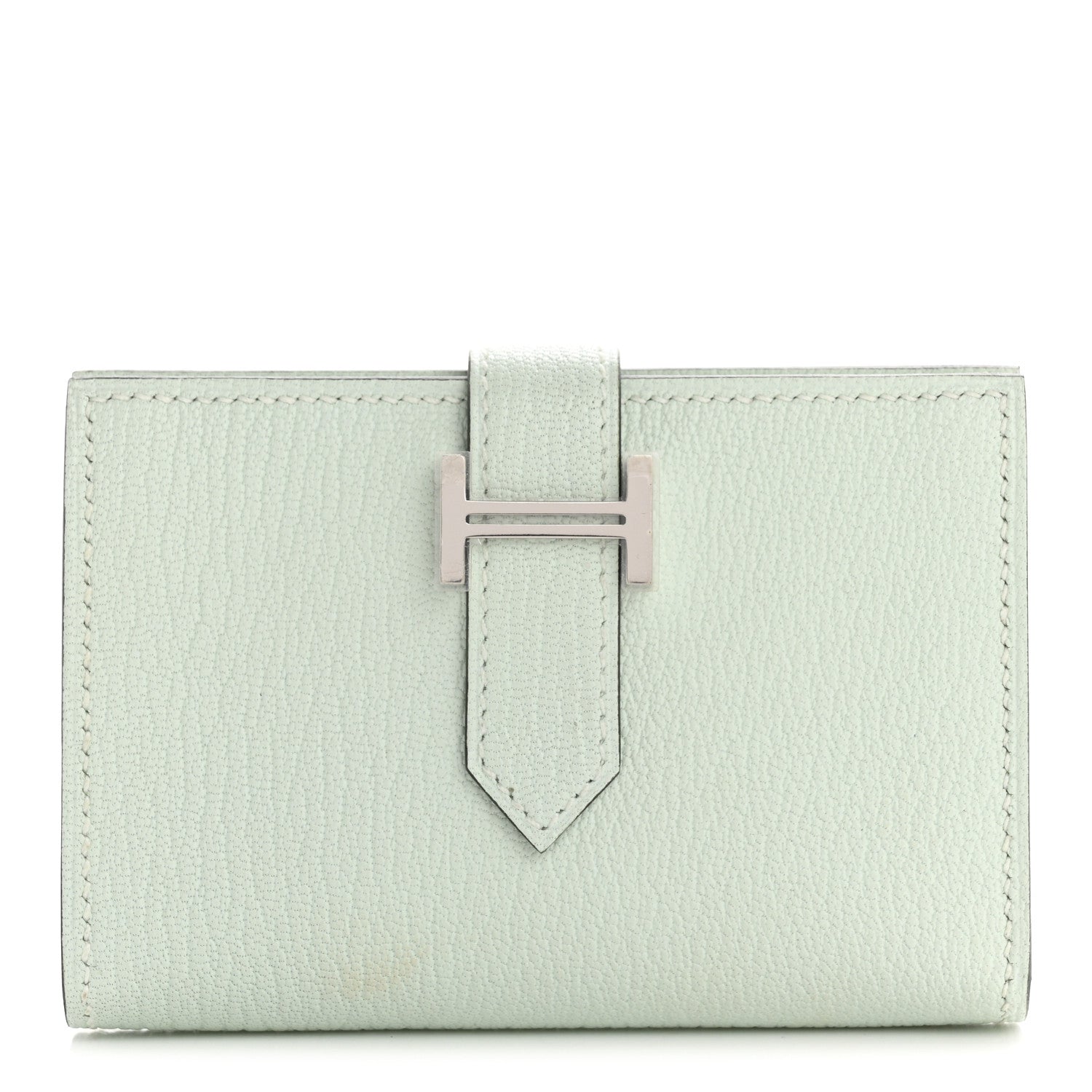 Chevre Mysore Bearn Card Holder Wallet Vert Peppermint