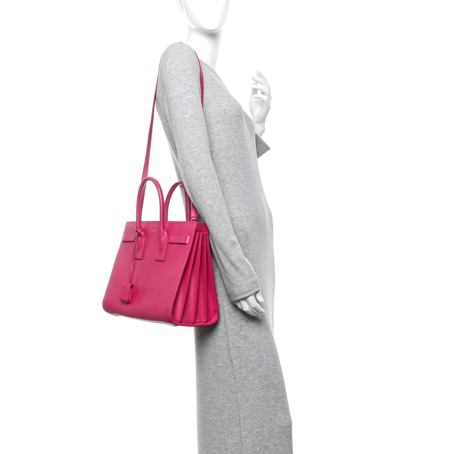 Calfskin Small Sac De Jour Lipstick Fuchsia