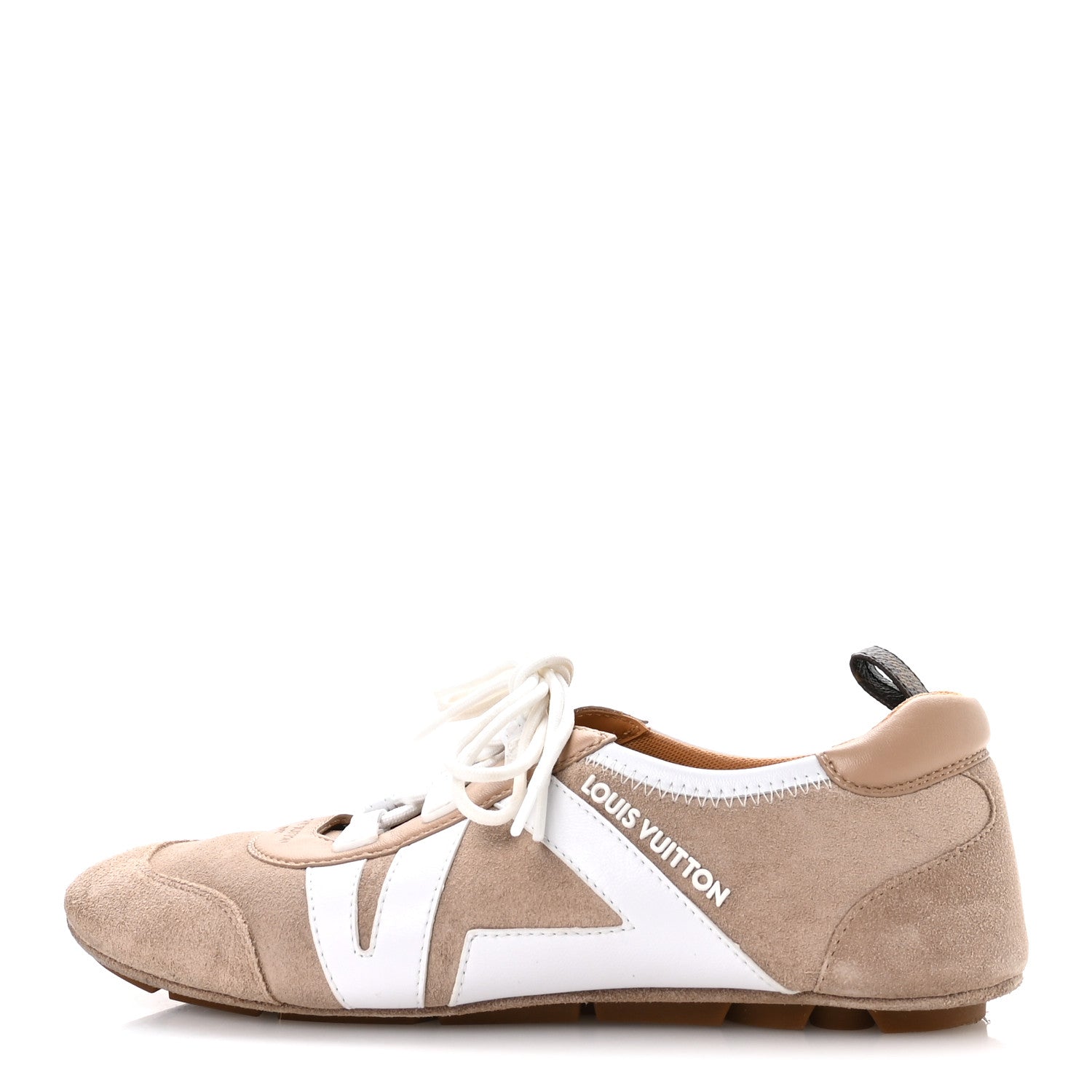 Suede Calfskin LV Sneakerina 37.5 Hazelnut Brown