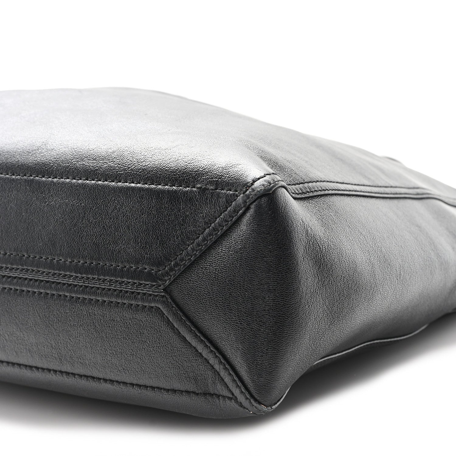 New Sakai Calfskin Lux Medium Dahlia Tote Black