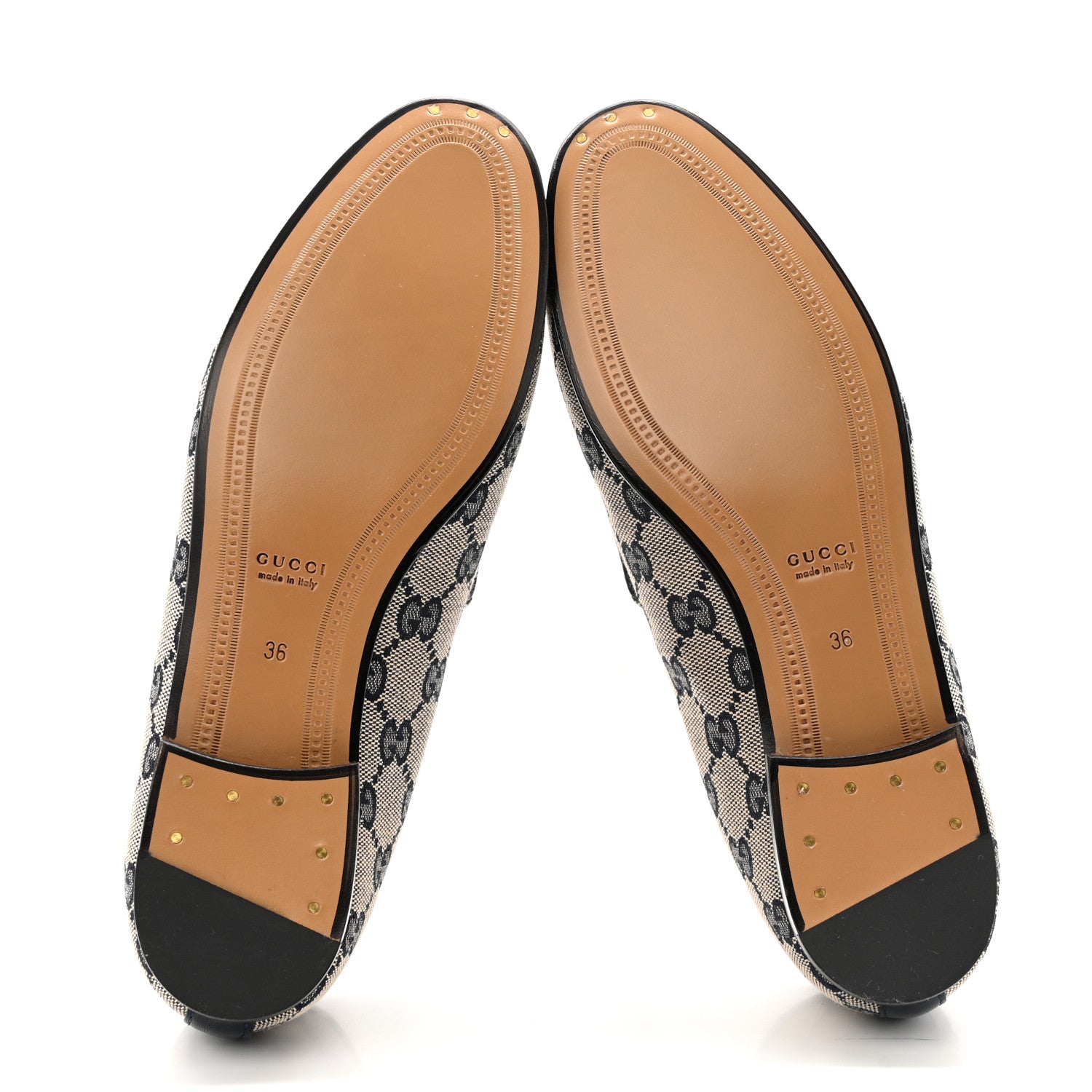 Monogram Malaga Kid Horsebit Womens Jordaan Loafers 36 Beige Blue
