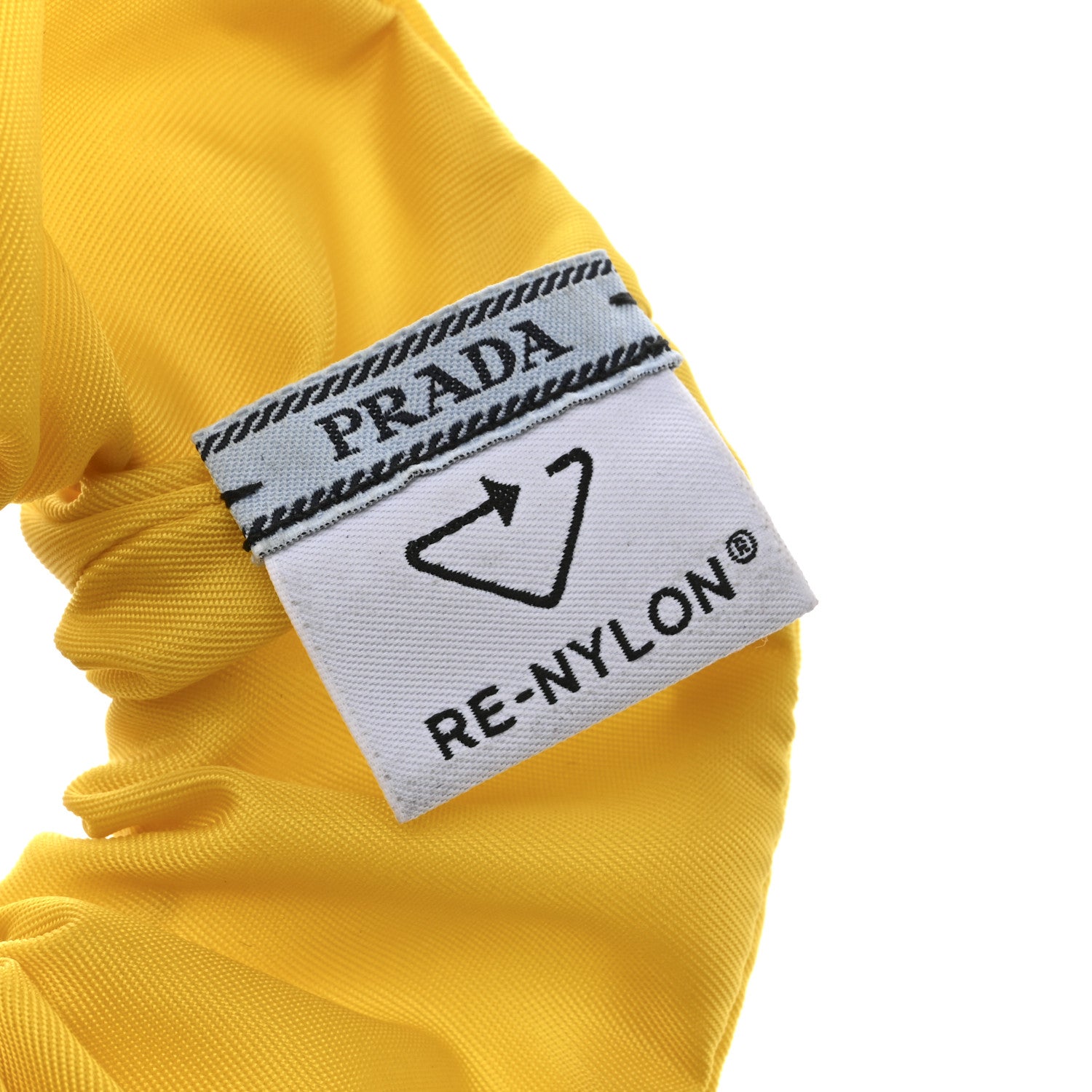 Re-Nylon Metal Logo Scrunchie Giallo