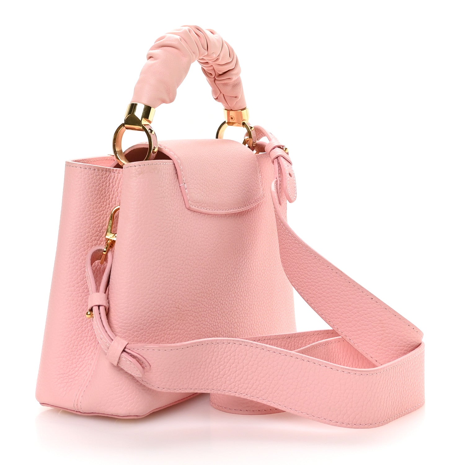Taurillon Scrunchie Capucines BB Bubble Gum Pink