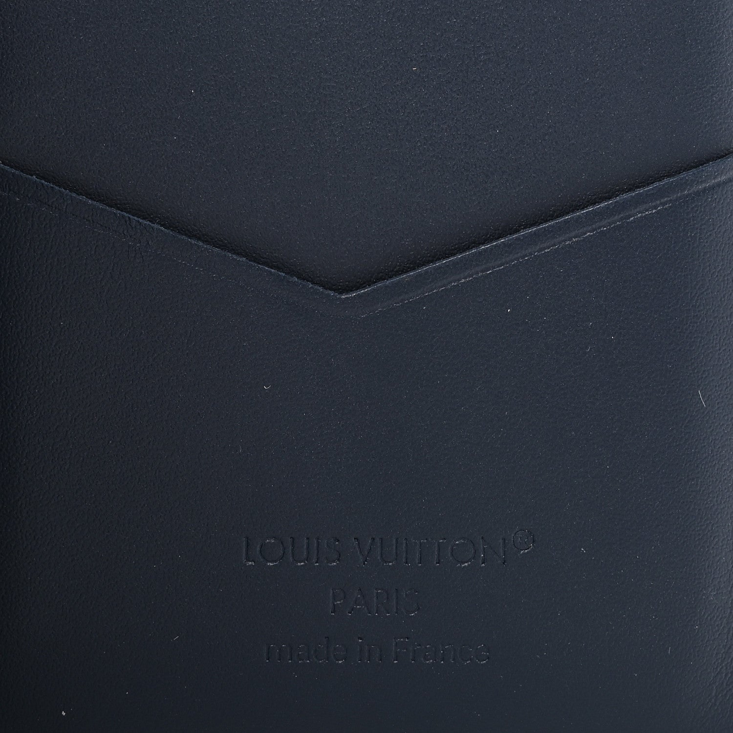 Calfskin Monogram Shadow Pocket Organizer Navy Blue White