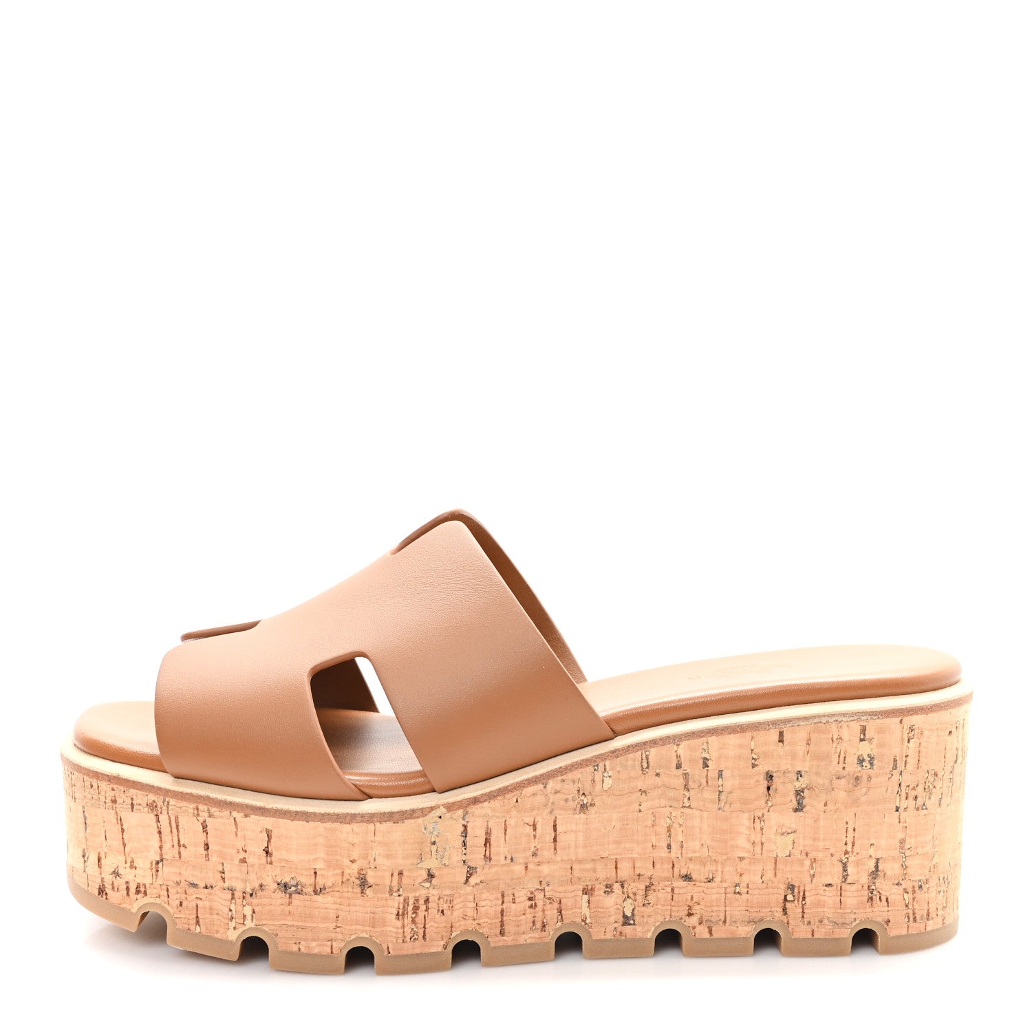 Calfskin Cork Eze 30 Sandals 38 Marron Glaise