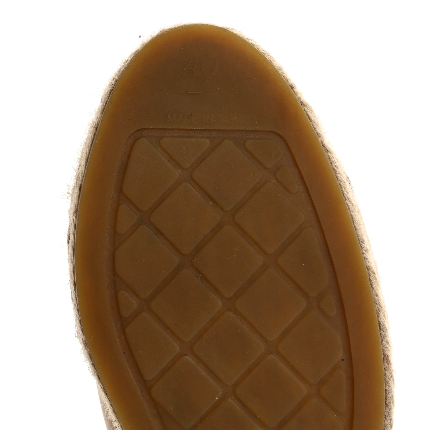 Lambskin CC Espadrilles 40 Beige Black