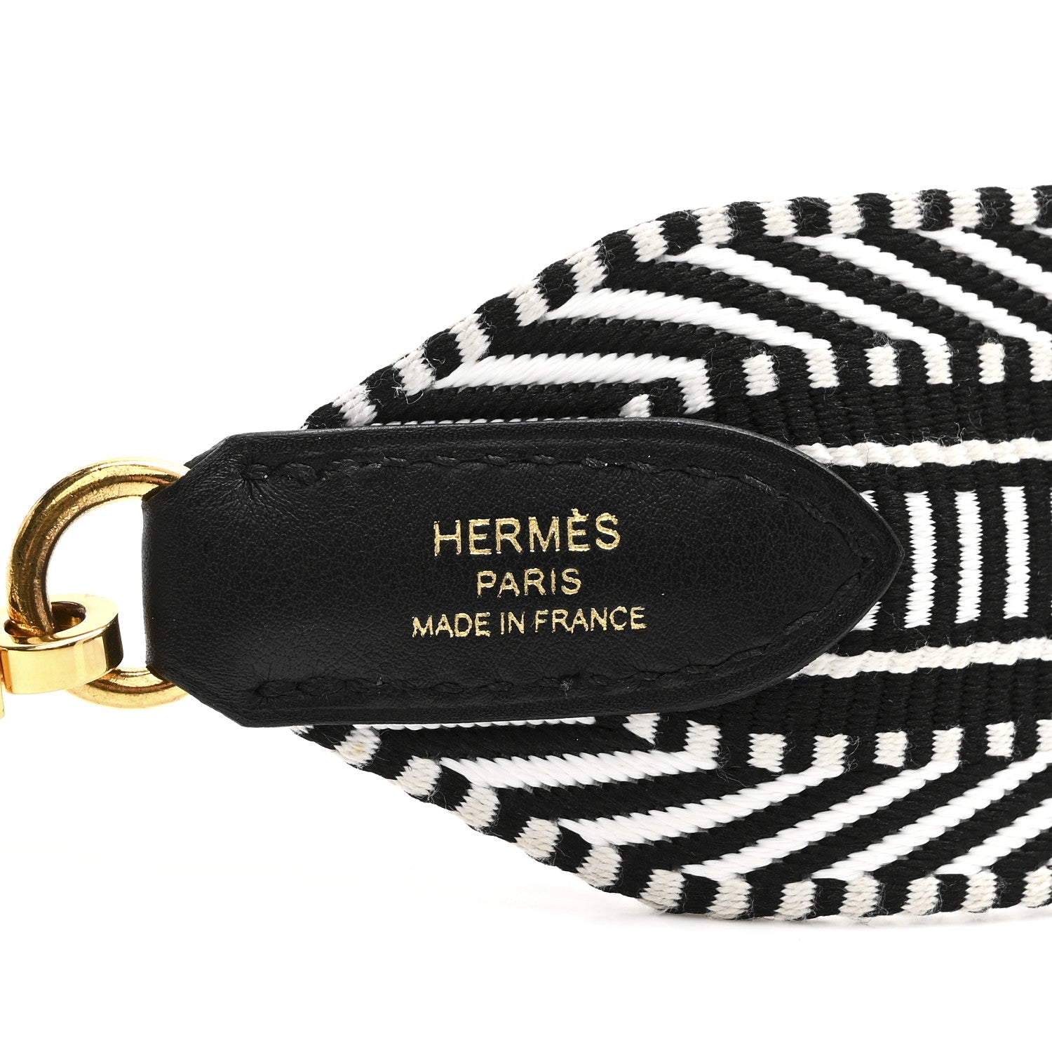 Toile Swift 50mm Sangle Cavale Shoulder Strap Black Ecru