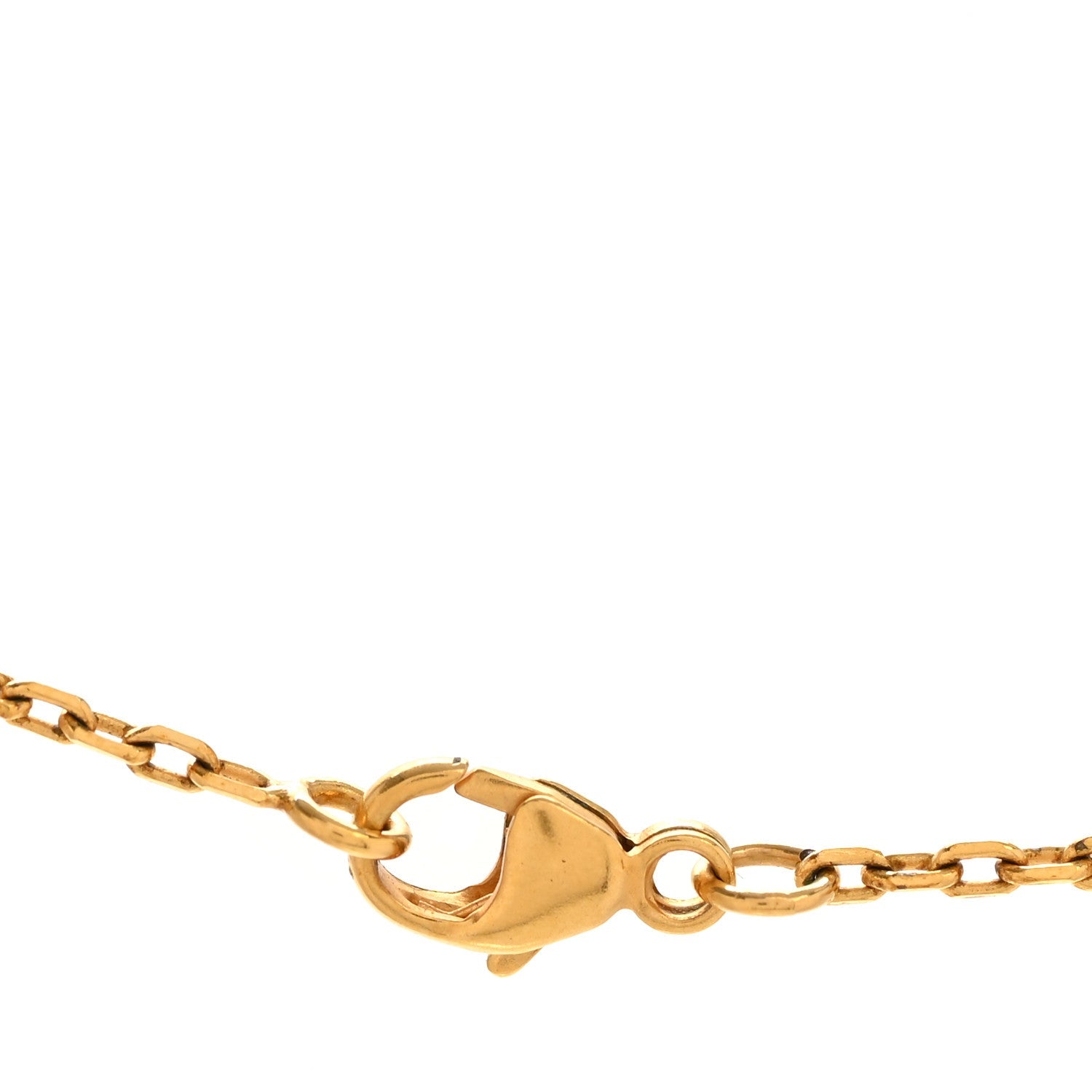 Lacquered Gold Pop H Pendant Necklace White