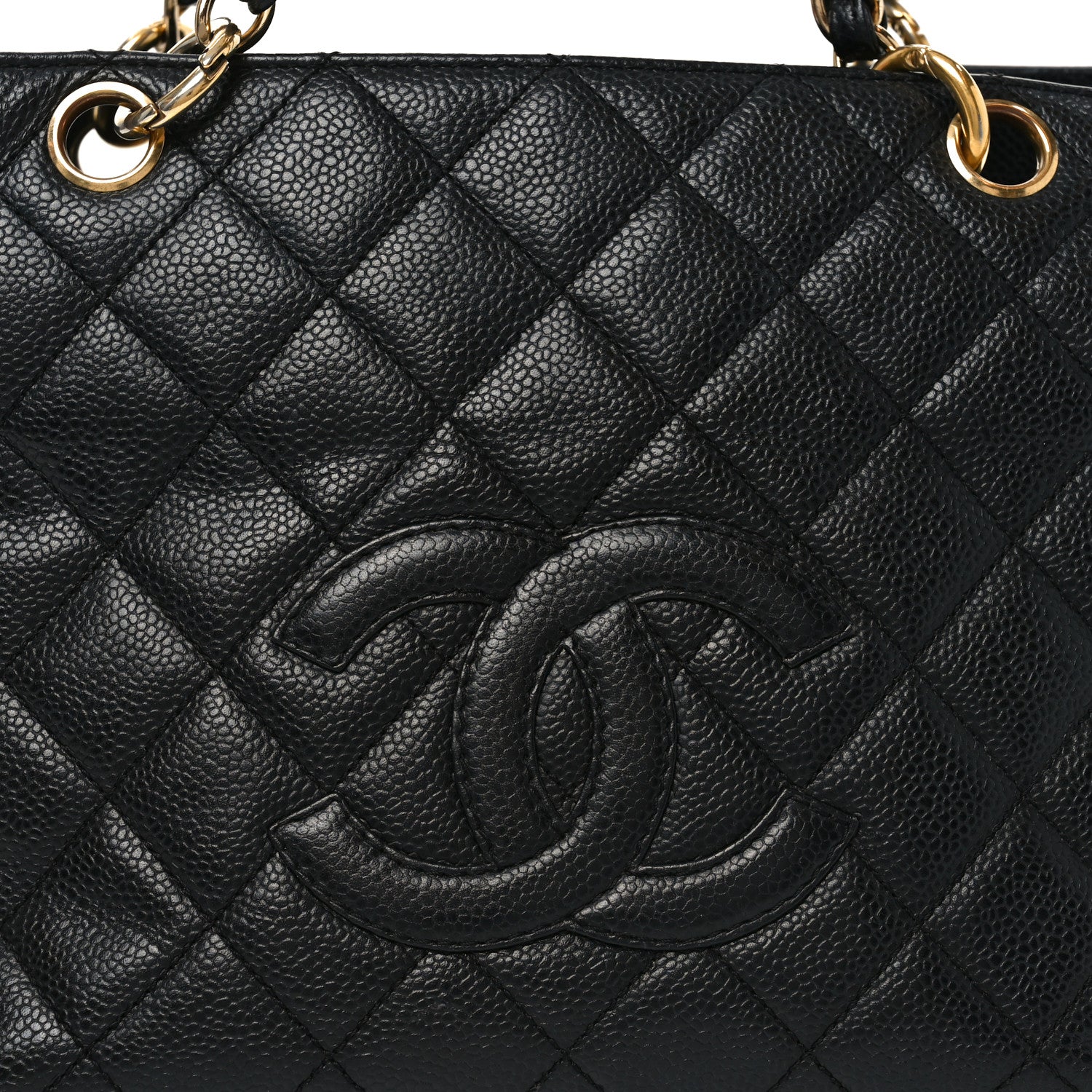 Caviar Quilted Petit Timeless Tote PTT Black
