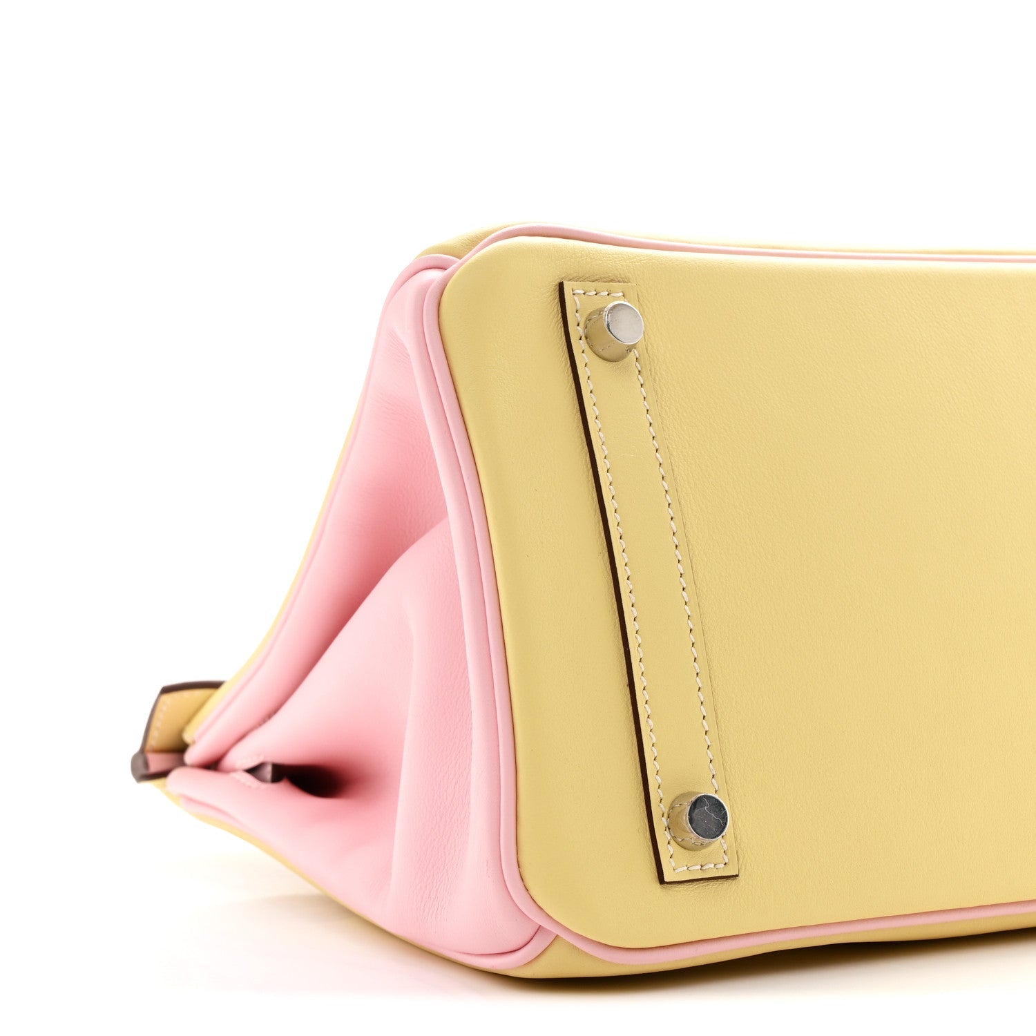 Swift Horseshoe Bi-Color Birkin 30 Jaune Poussin Rose Sakura