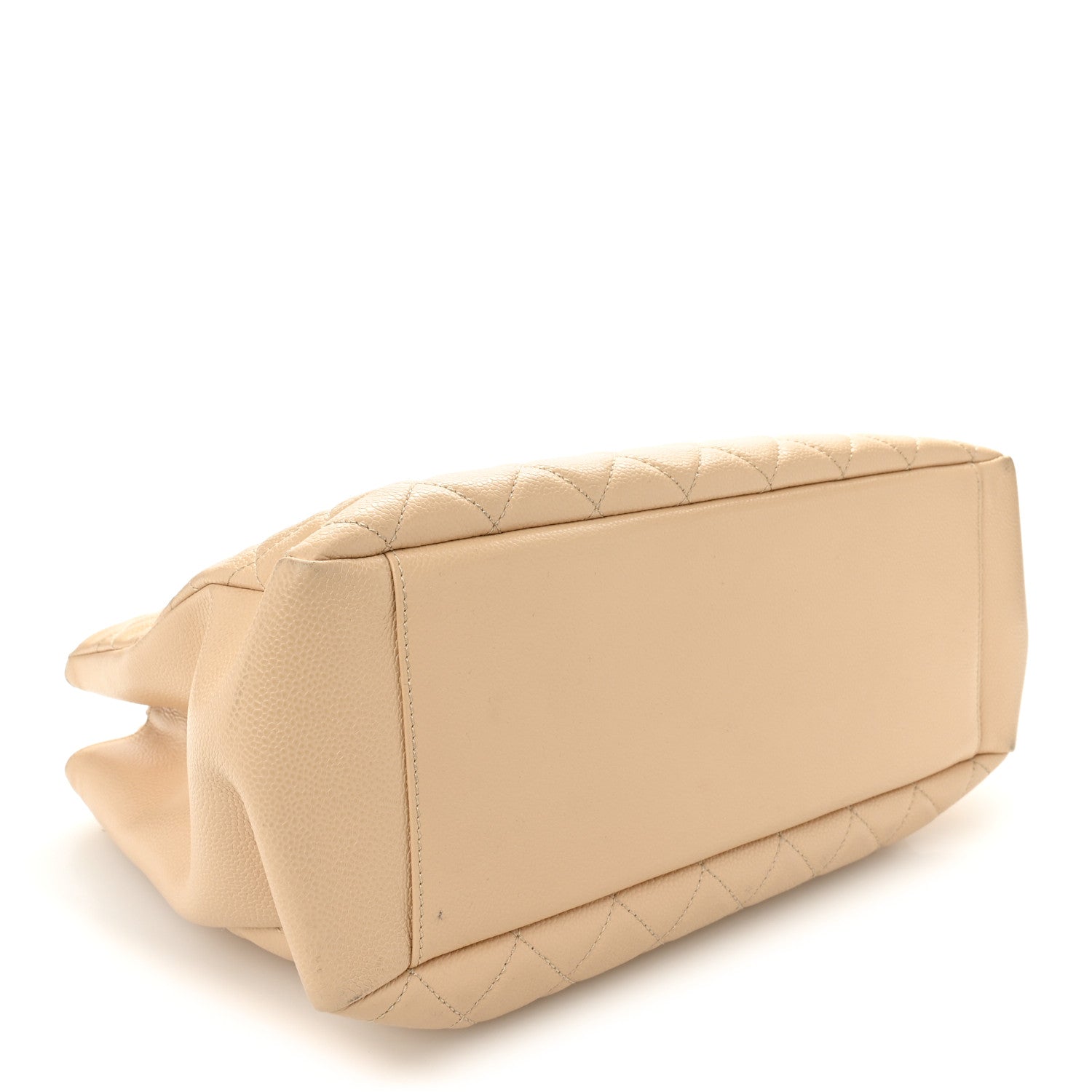 Caviar Quilted Grand Shopping Tote GST Beige
