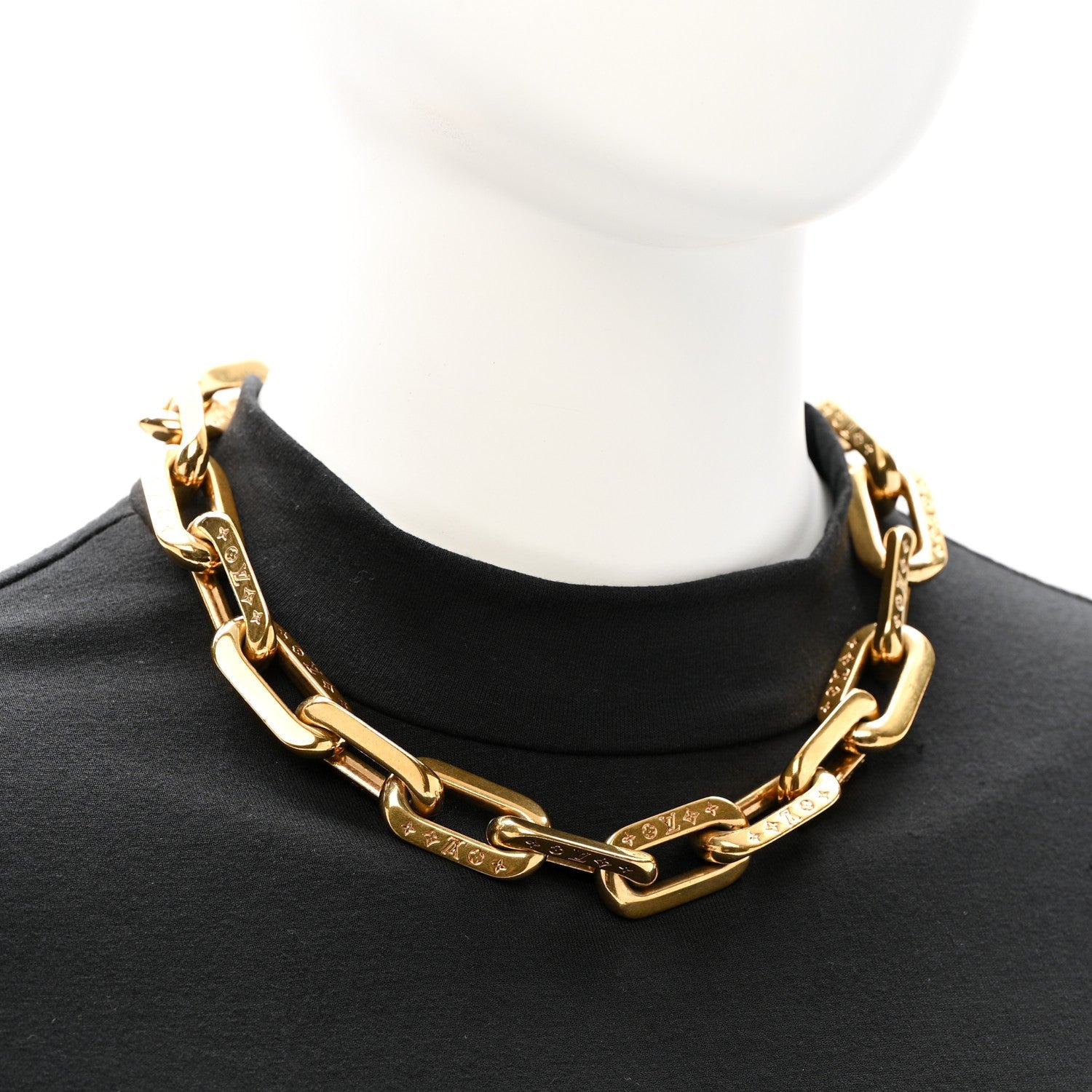 LV Edge Necklace MM Gold