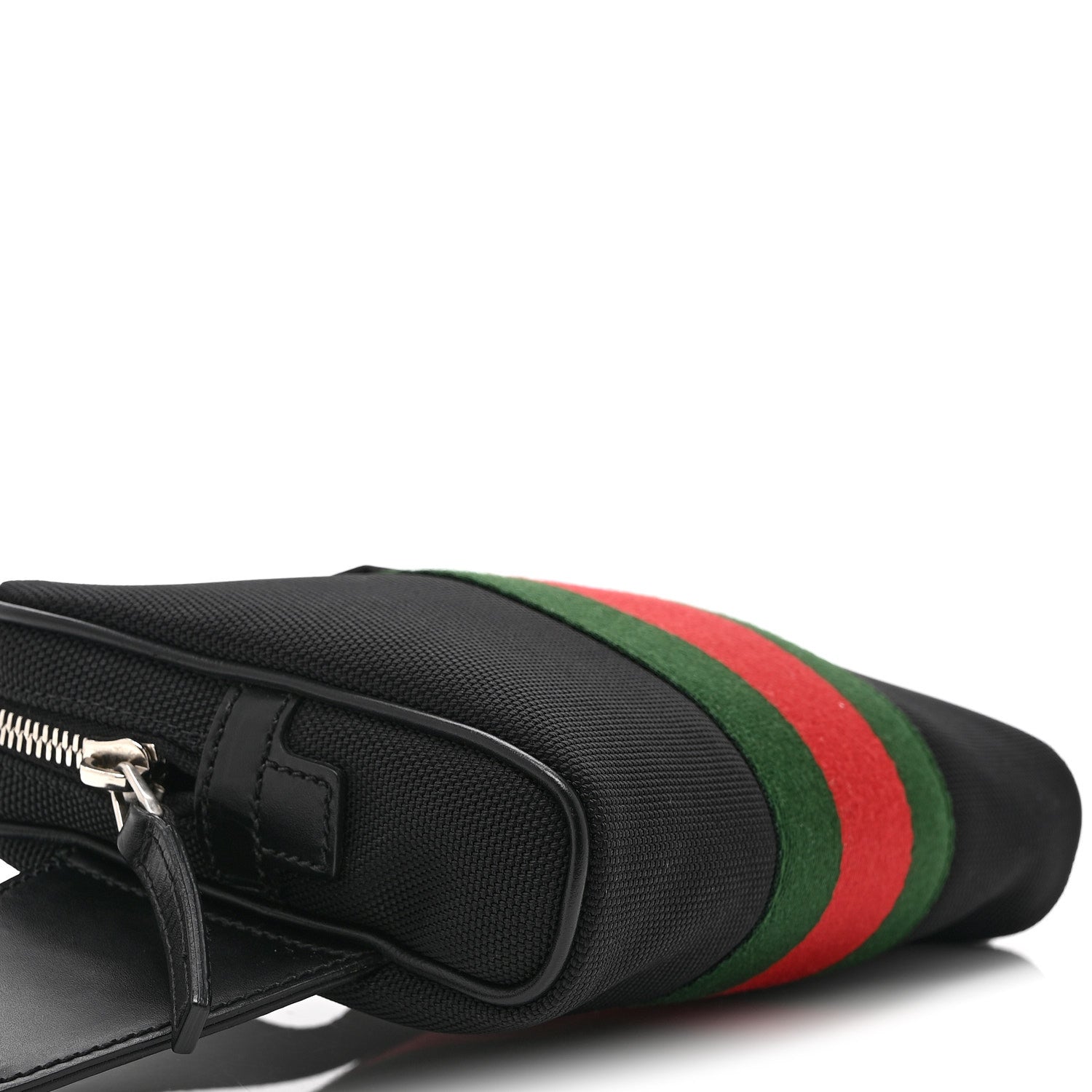 Canvas Web Slim Belt Bag Black