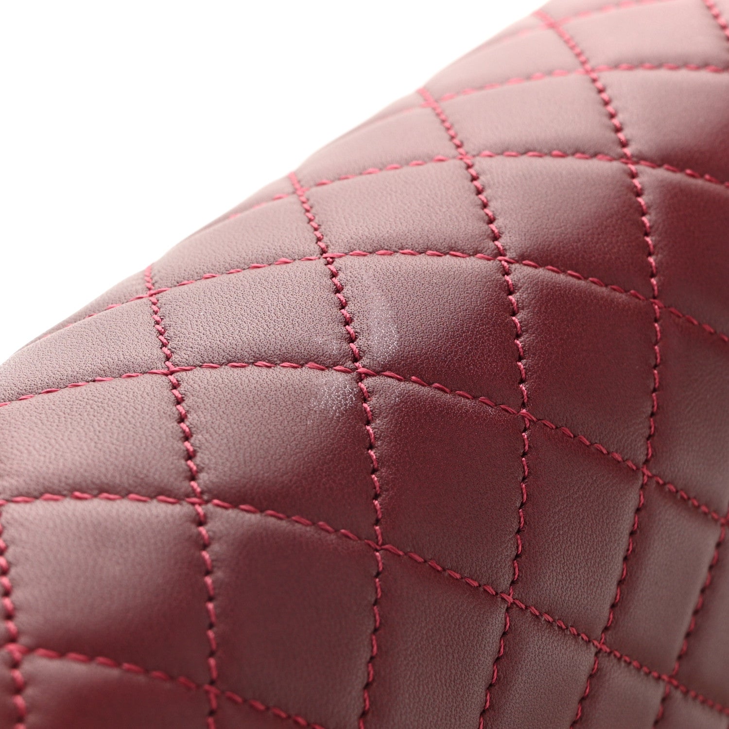 Lambskin Quilted New Medium Boy Flap Dark Red
