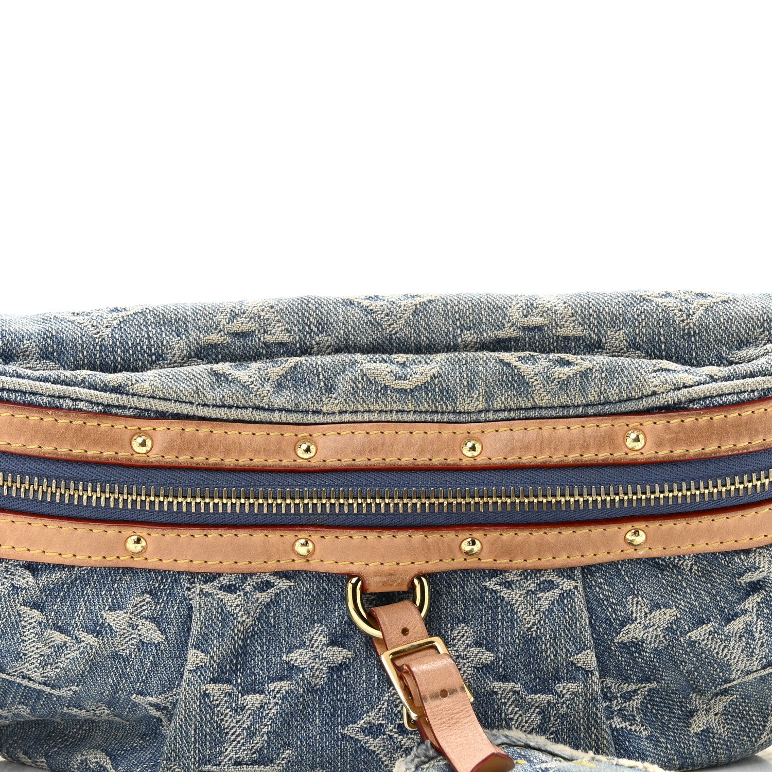 Monogram Denim High Rise Bumbag Blue