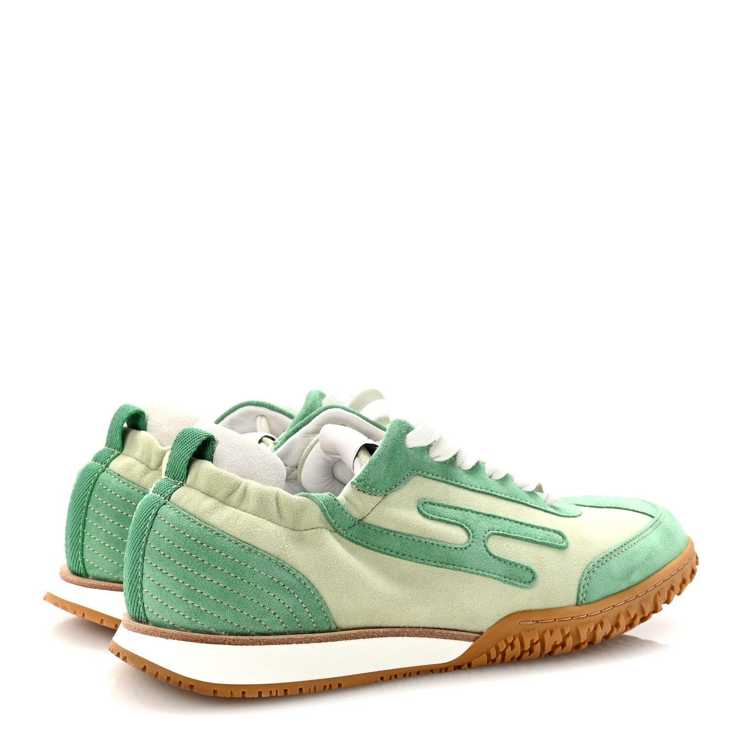 Suede Goatskin Jet Sneakers 38.5 Vert De Mer Vert Opaline