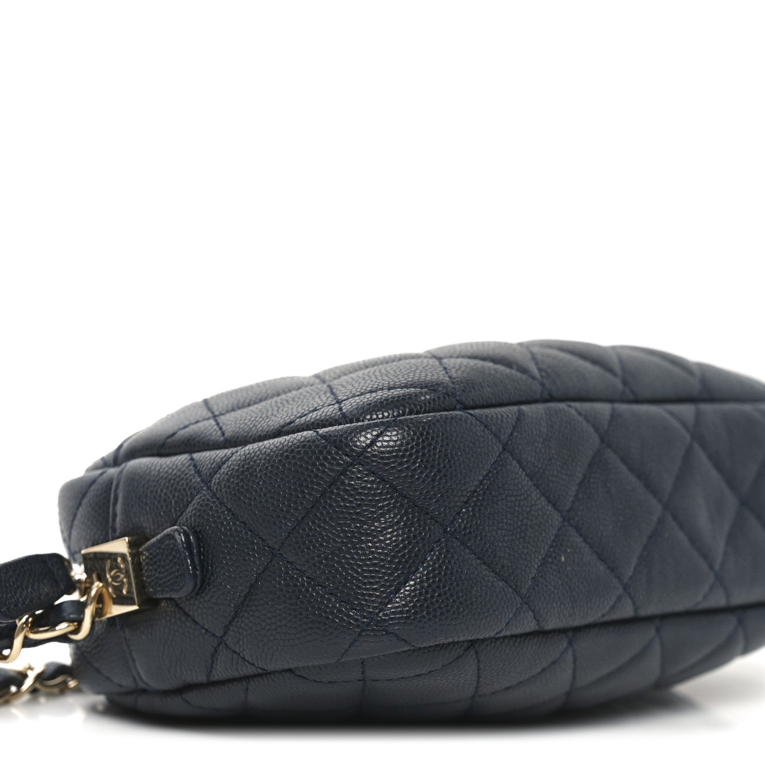 Caviar Quilted Camera Case Navy