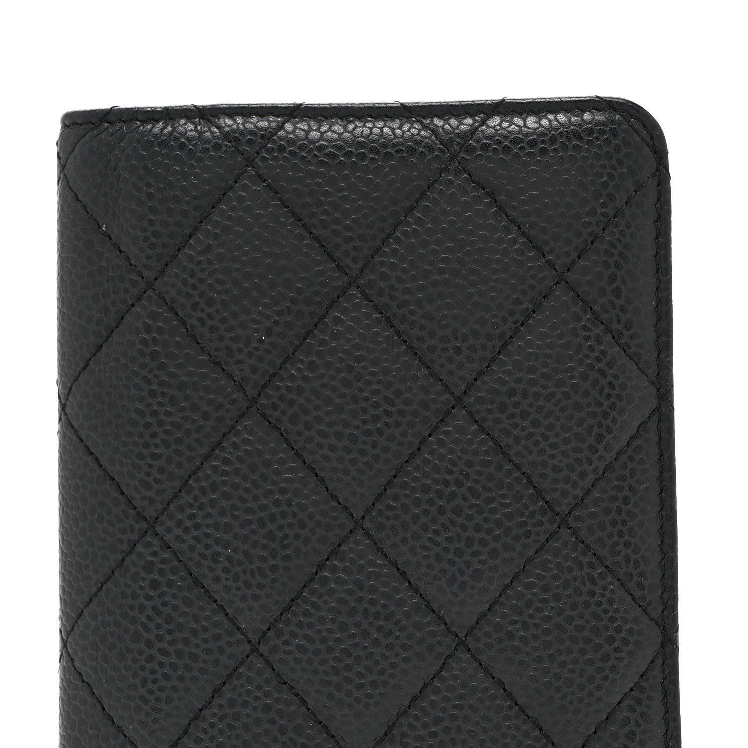 Caviar Quilted Agenda Cover Black