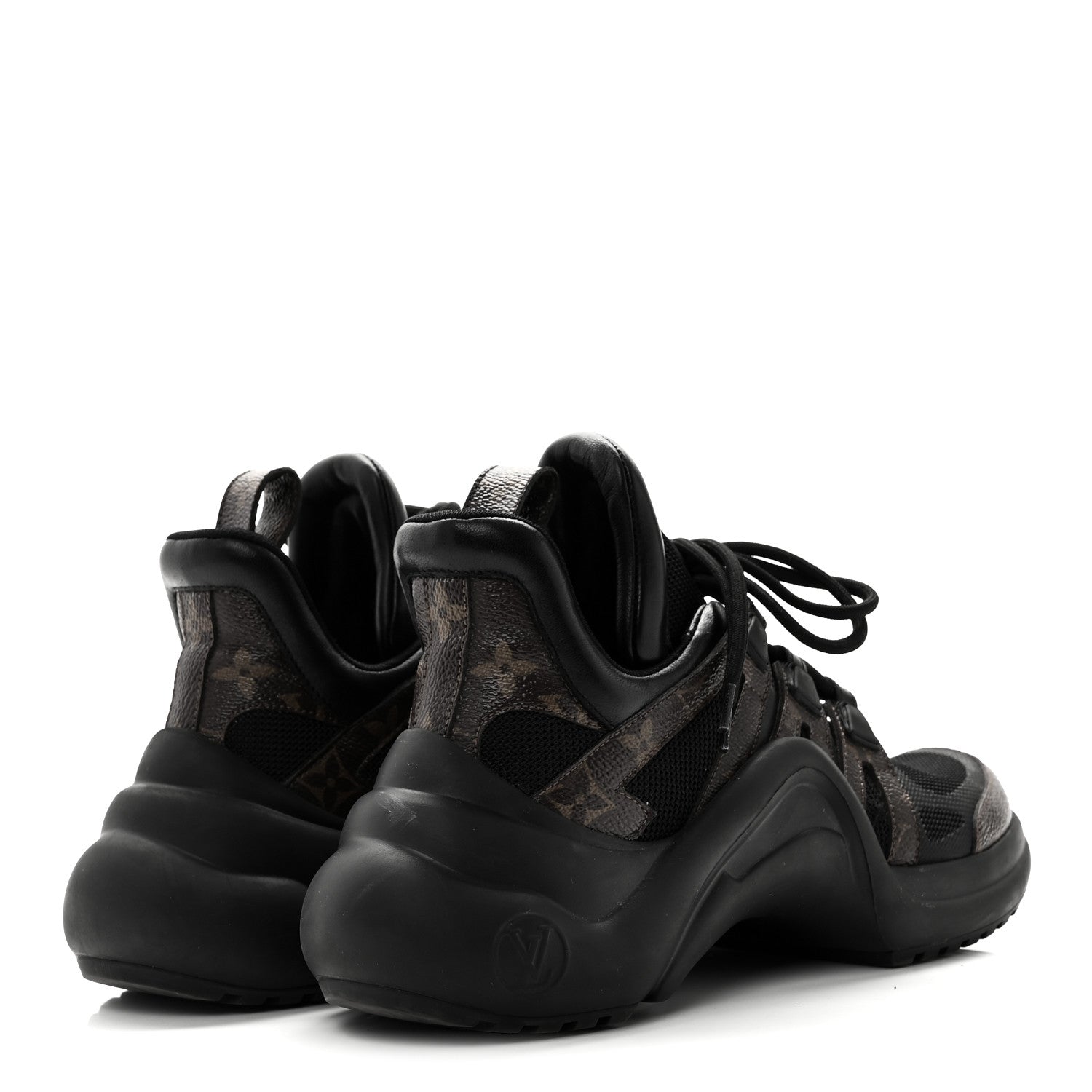 Calfskin Patent Monogram LV Archlight Sneakers 38 Black