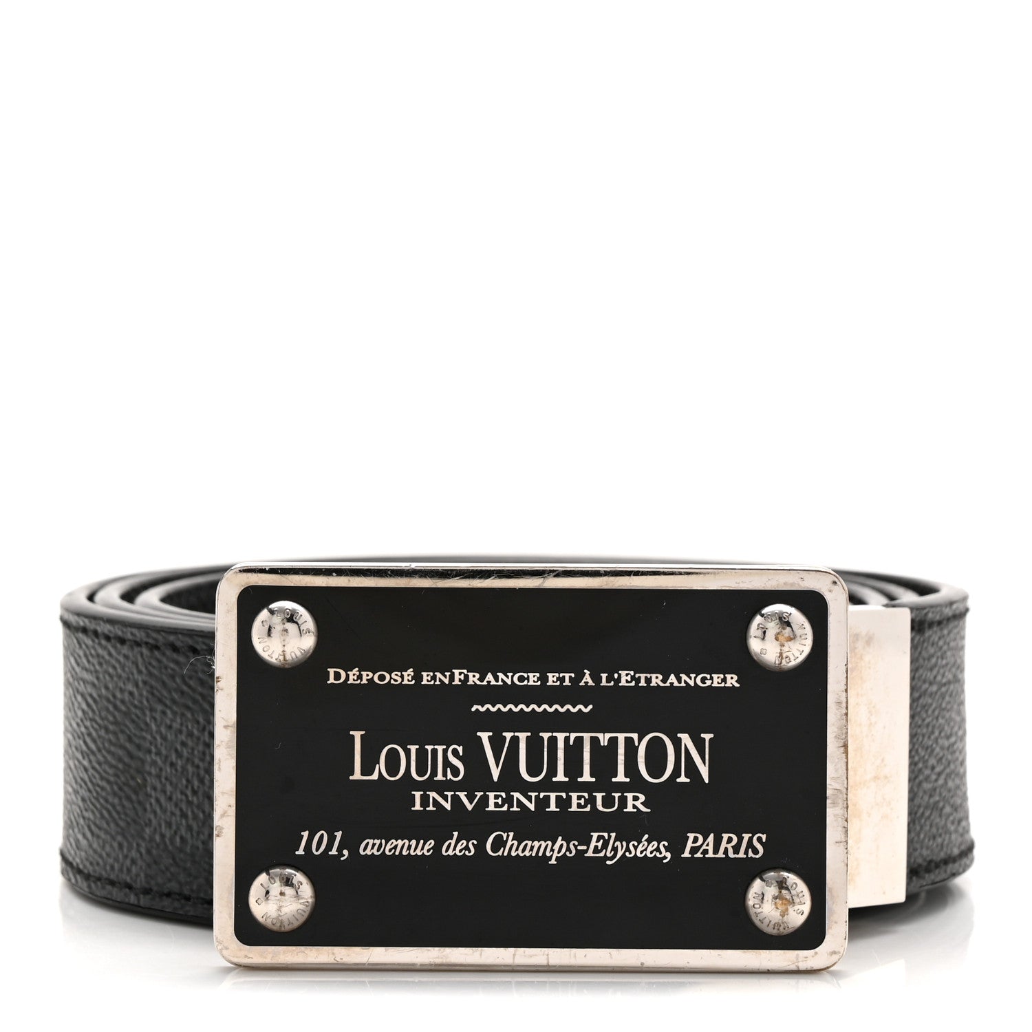 Damier Graphite 35mm LV Inventeur Reversible Belt 95 38