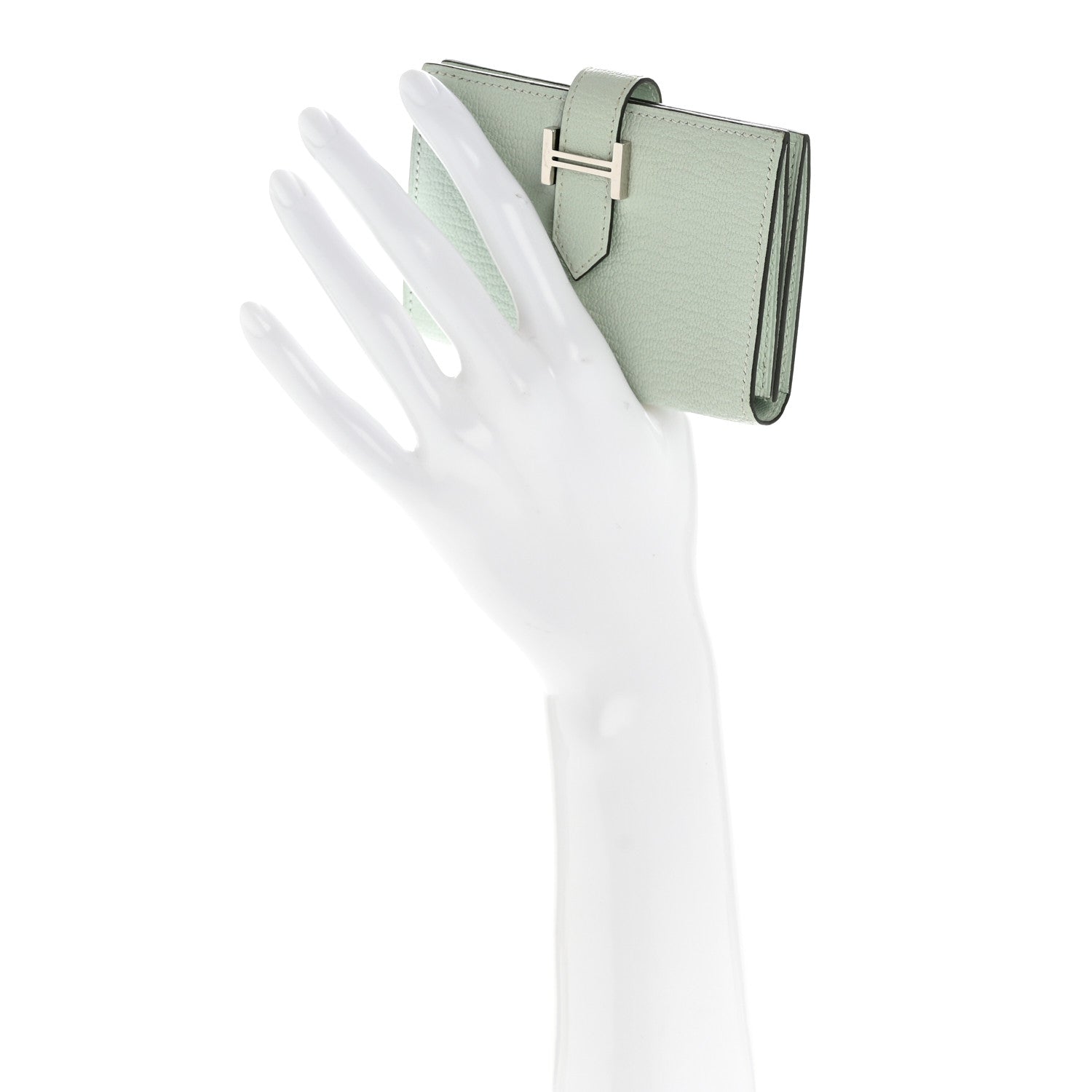 Chevre Mysore Bearn Card Holder Wallet Vert Peppermint