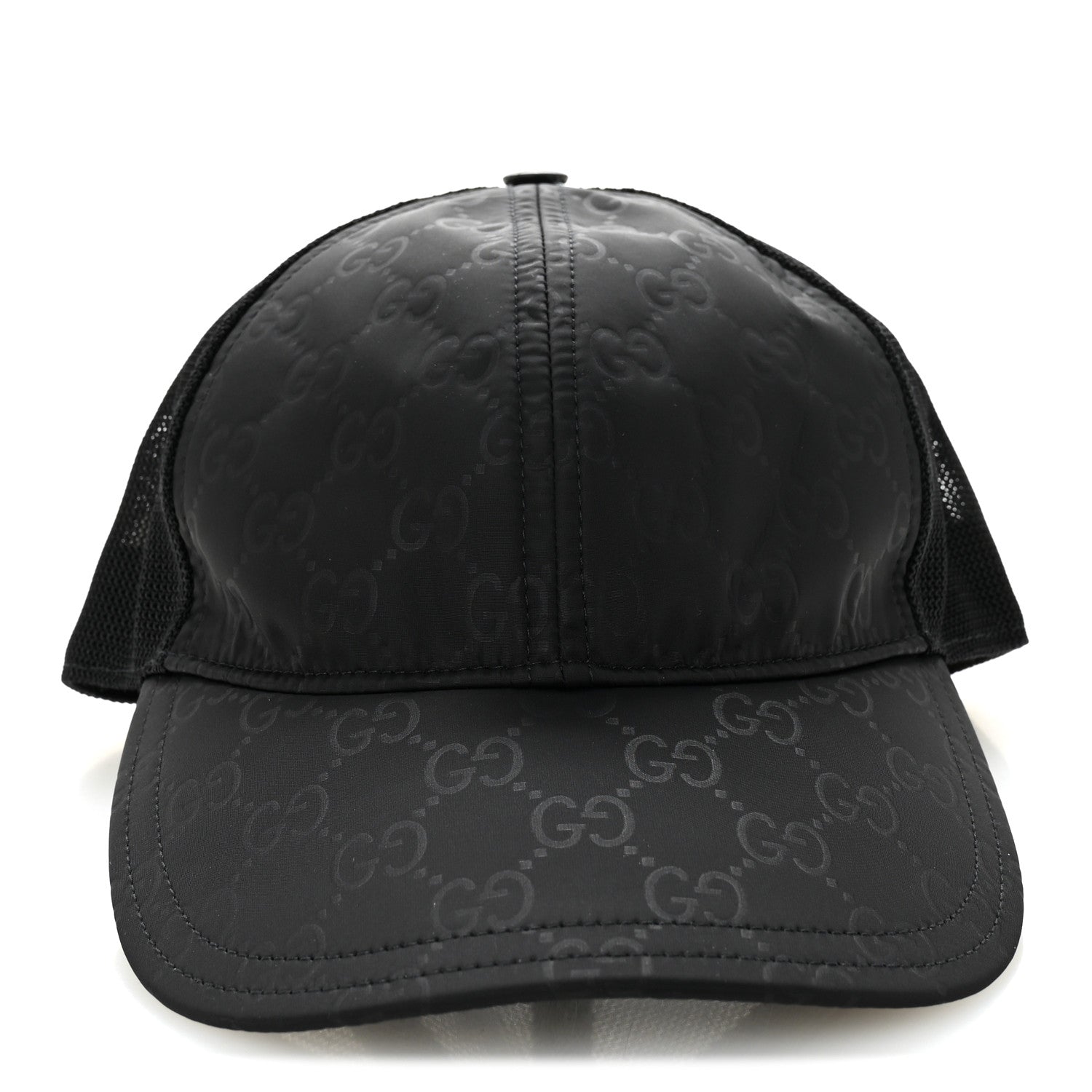 GG Supreme Monogram Baseball Hat S 57 Black