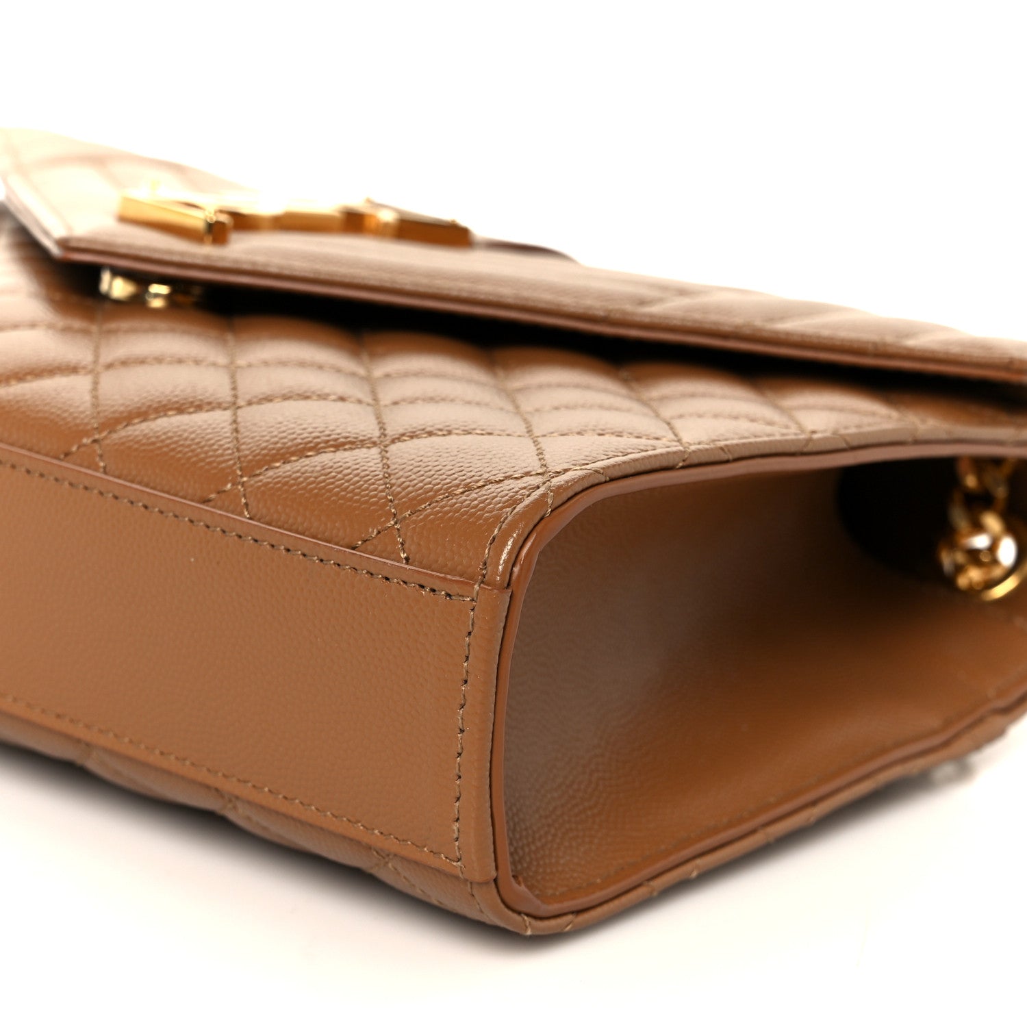 Grain De Poudre Textured Mixed Matelasse Triquilt Medium Monogram Satchel Dark Natural