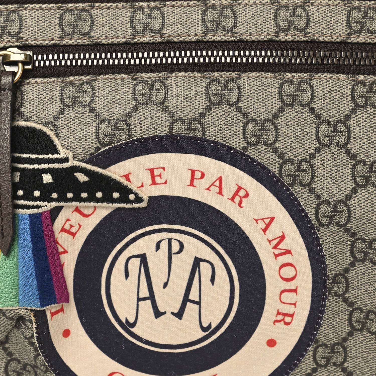 GG Supreme Monogram Courrier Belt Bag Beige New Acero