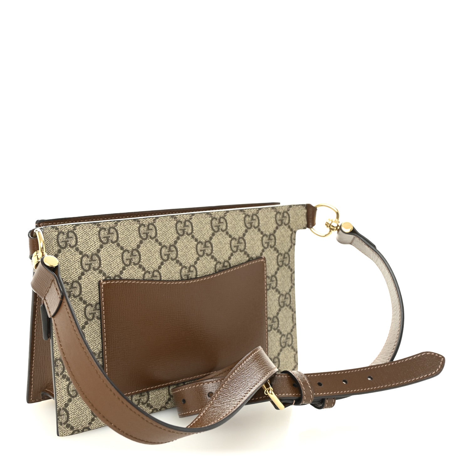 GG Supreme Monogram Canvas Interlocking G Belt Bag Beige Ebony