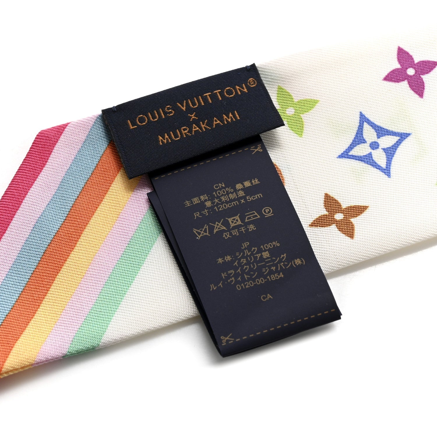 LV X TM Silk Monogram Multicolor BB Bandeau White