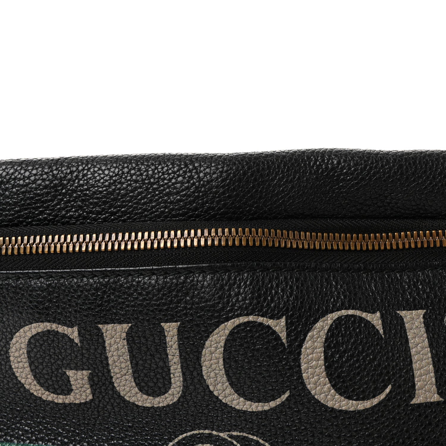 Grained Calfskin Logo Belt Bag Black