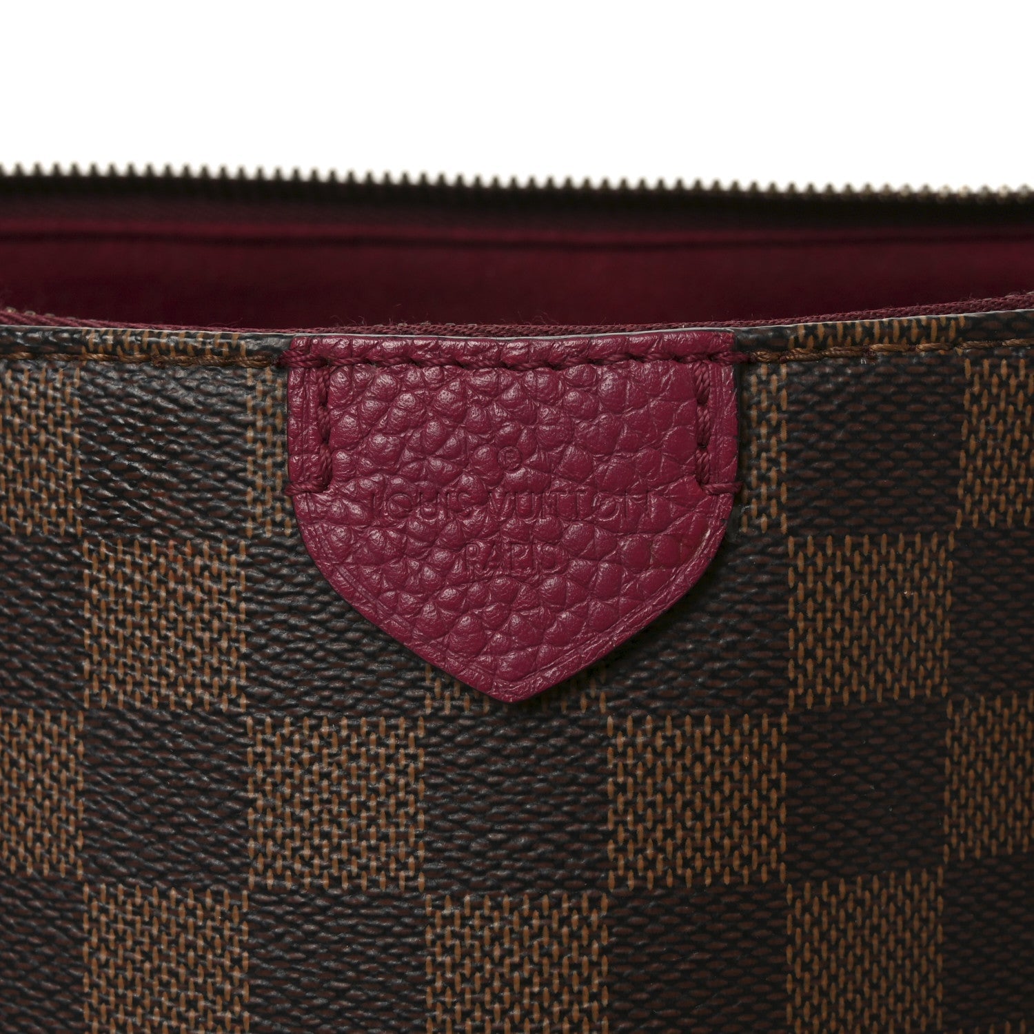 Damier Ebene Cuir Taurillon Hyde Park Fuchsia
