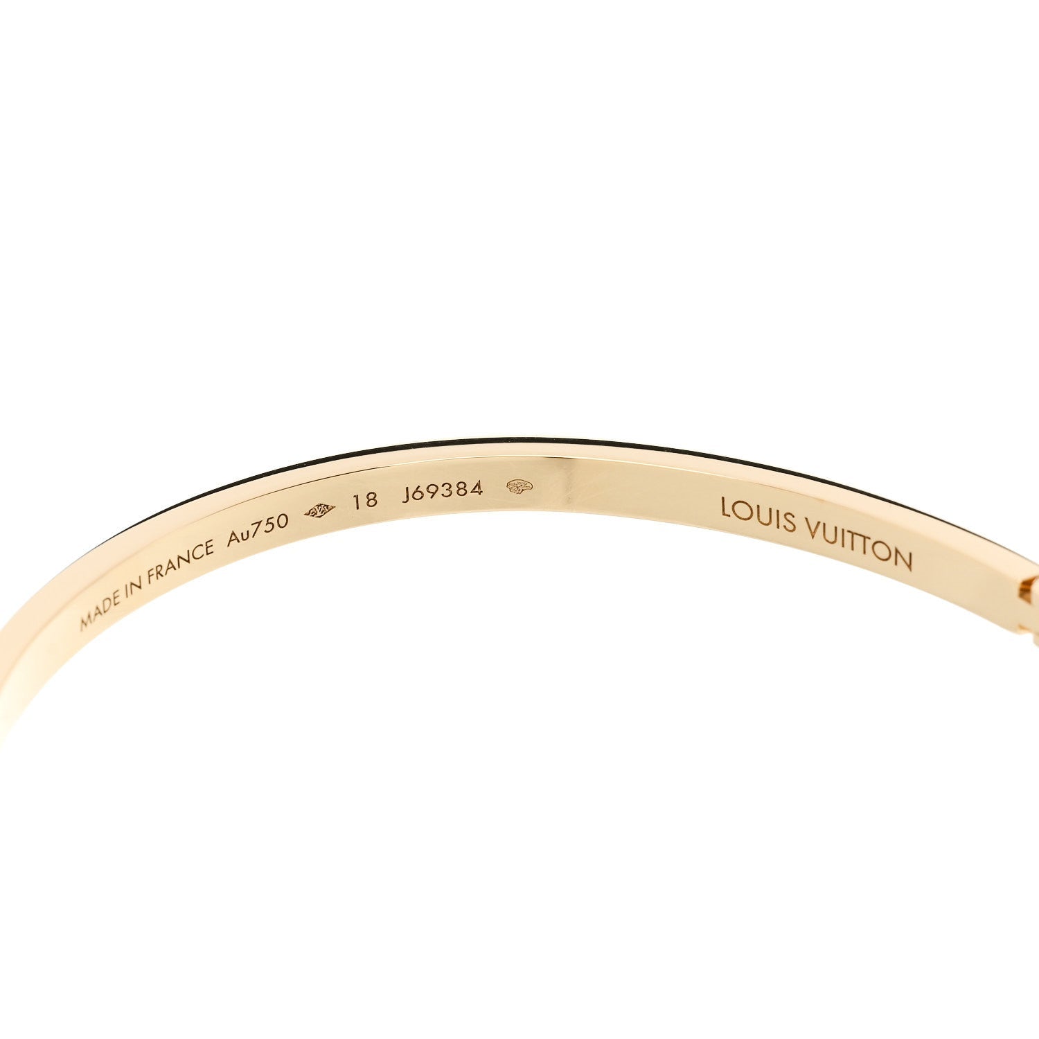 18K Yellow Gold Empreinte Small Bangle Bracelet