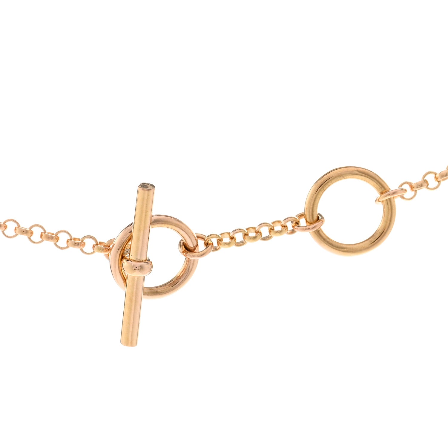 18K Rose Gold Diamond Gambade Clou de Selle Necklace