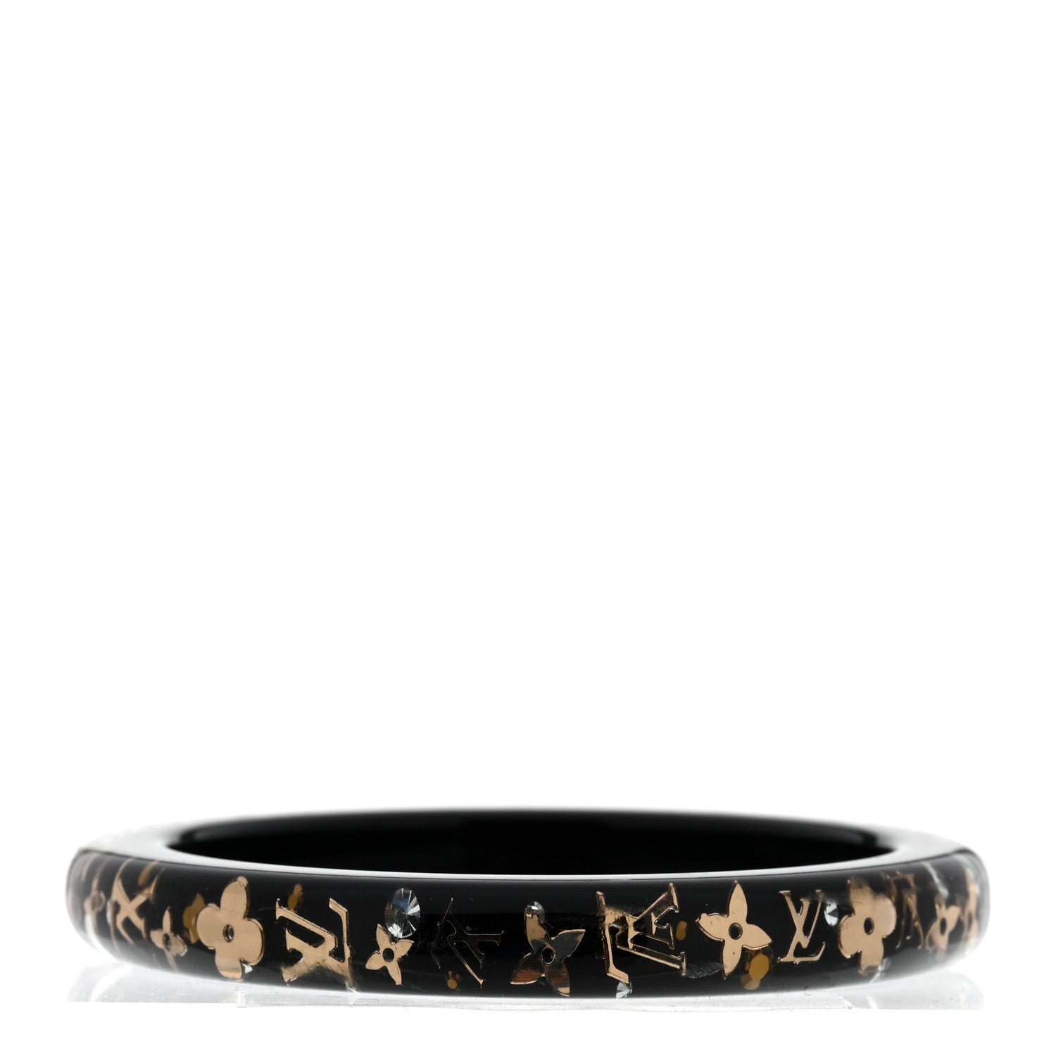 Resin Swarovski Large Inclusion Bracelet PM Black