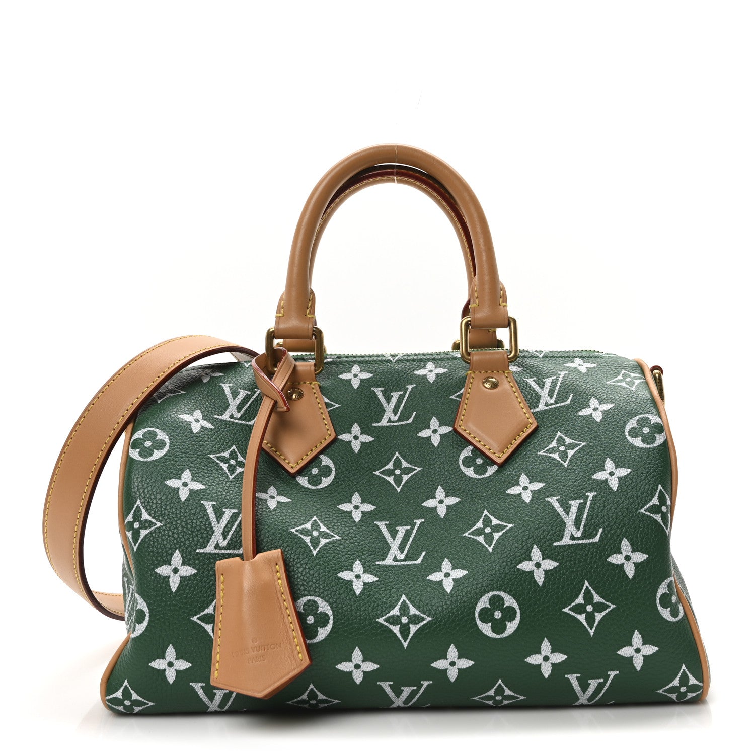 Calfskin Monogram Speedy P9 Bandouliere 25 Green