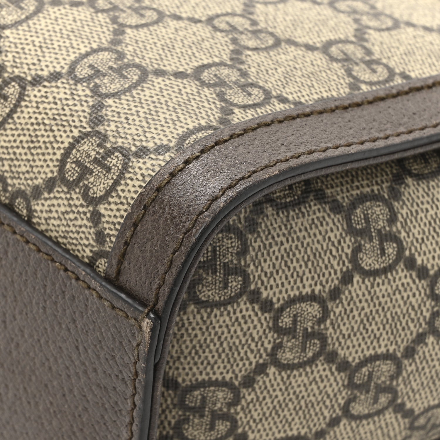 GG Supreme Monogram Small Ophidia Tote Bag Brown