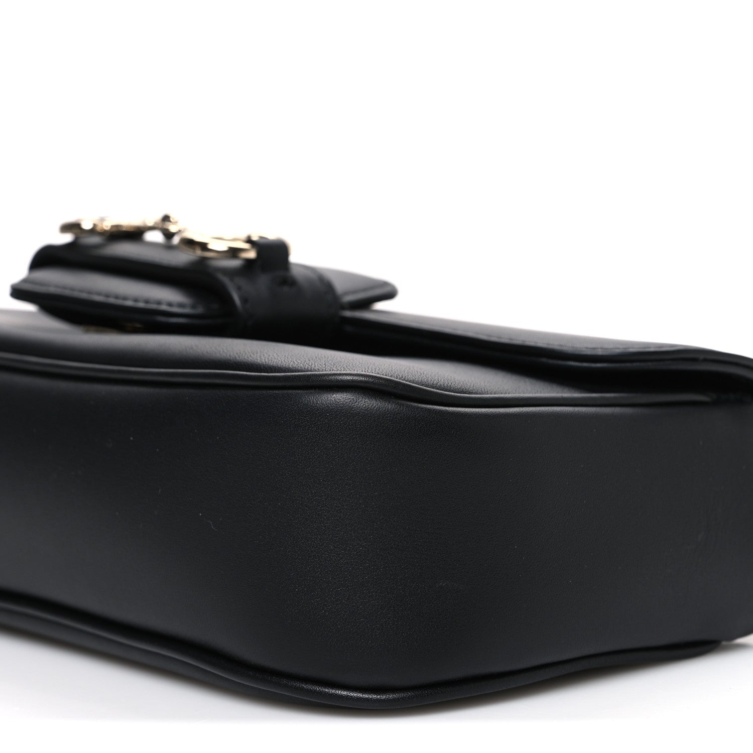 Calfskin Horsebit 1955 Small Soft Top Handle Shoulder Bag Black