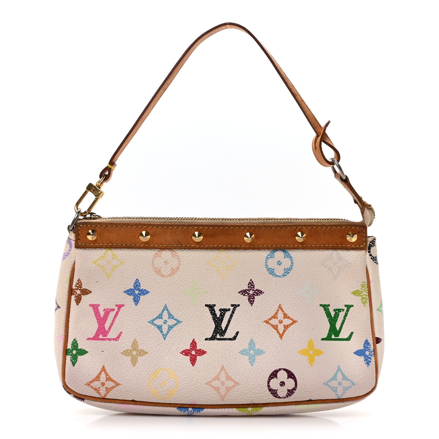 Monogram Multicolor Pochette Accessories White